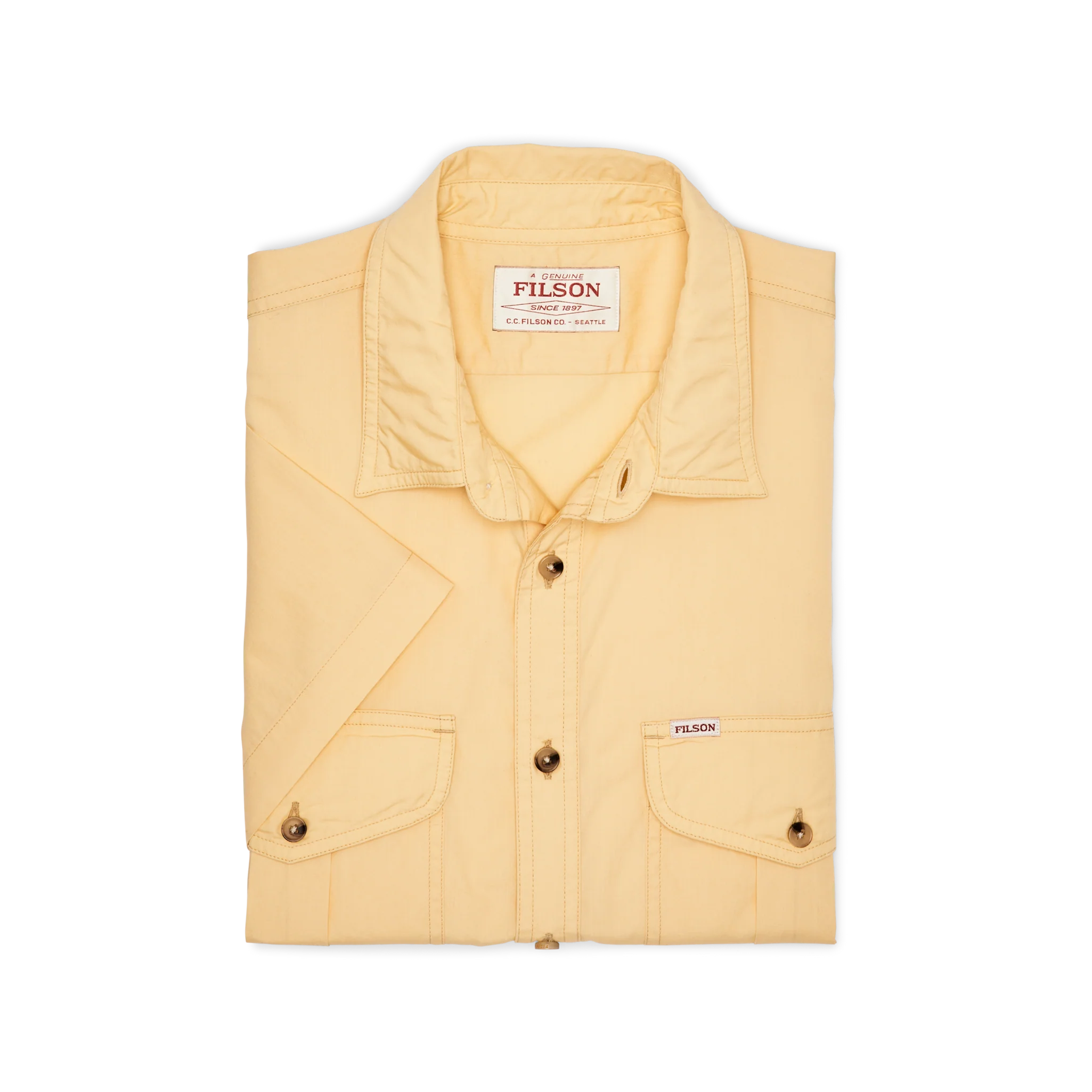 Filson's Washed Short Sleeve Feather Cloth Shirt - FILSON OUTLET