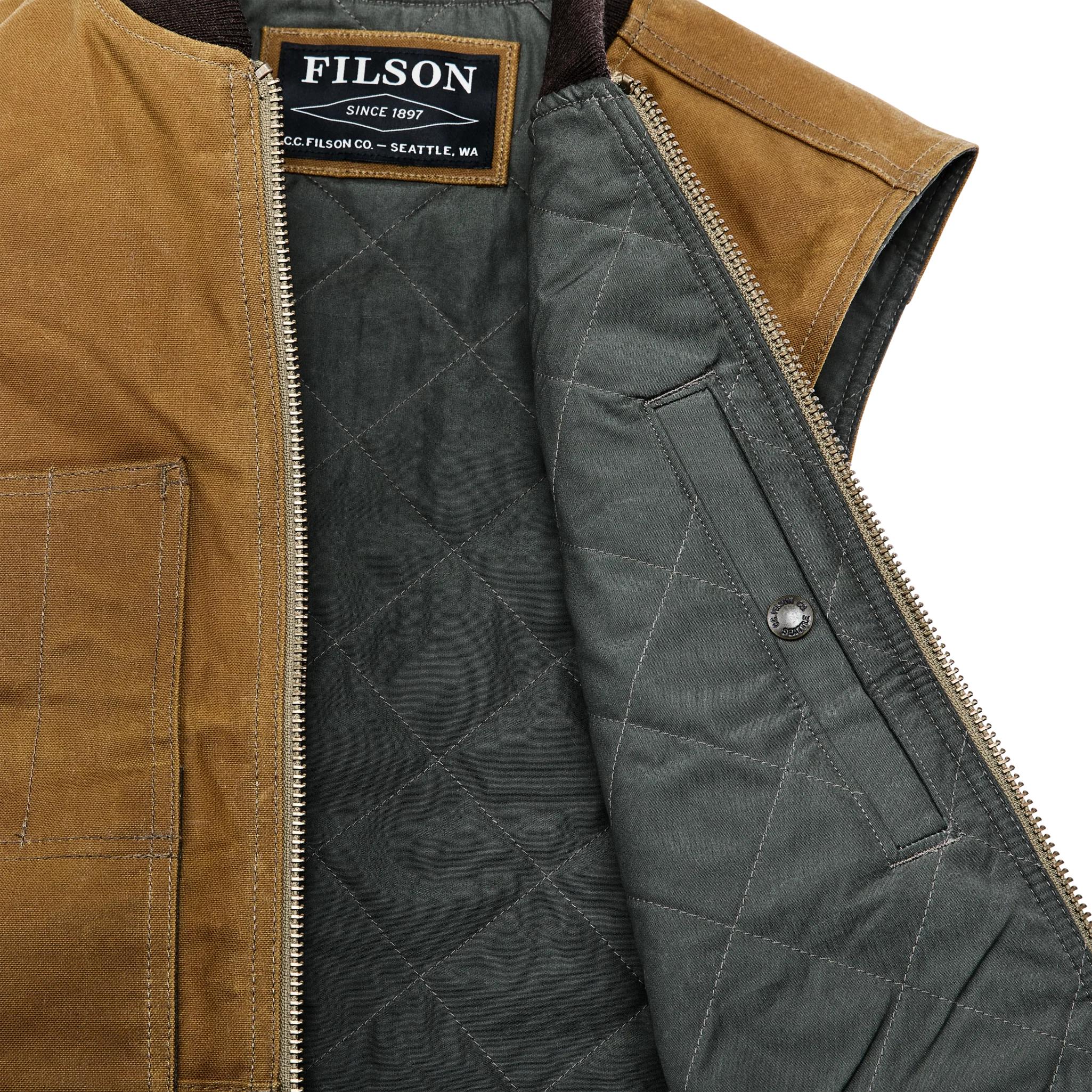Tin Cloth Insulated Work Vest - FILSON OUTLET