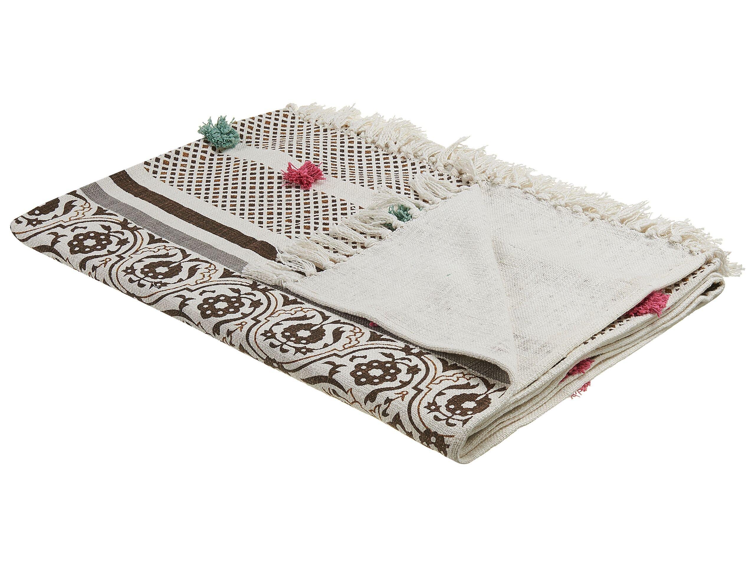 Beliani Kuscheldecke aus Baumwolle Klassisch CHINSURAH