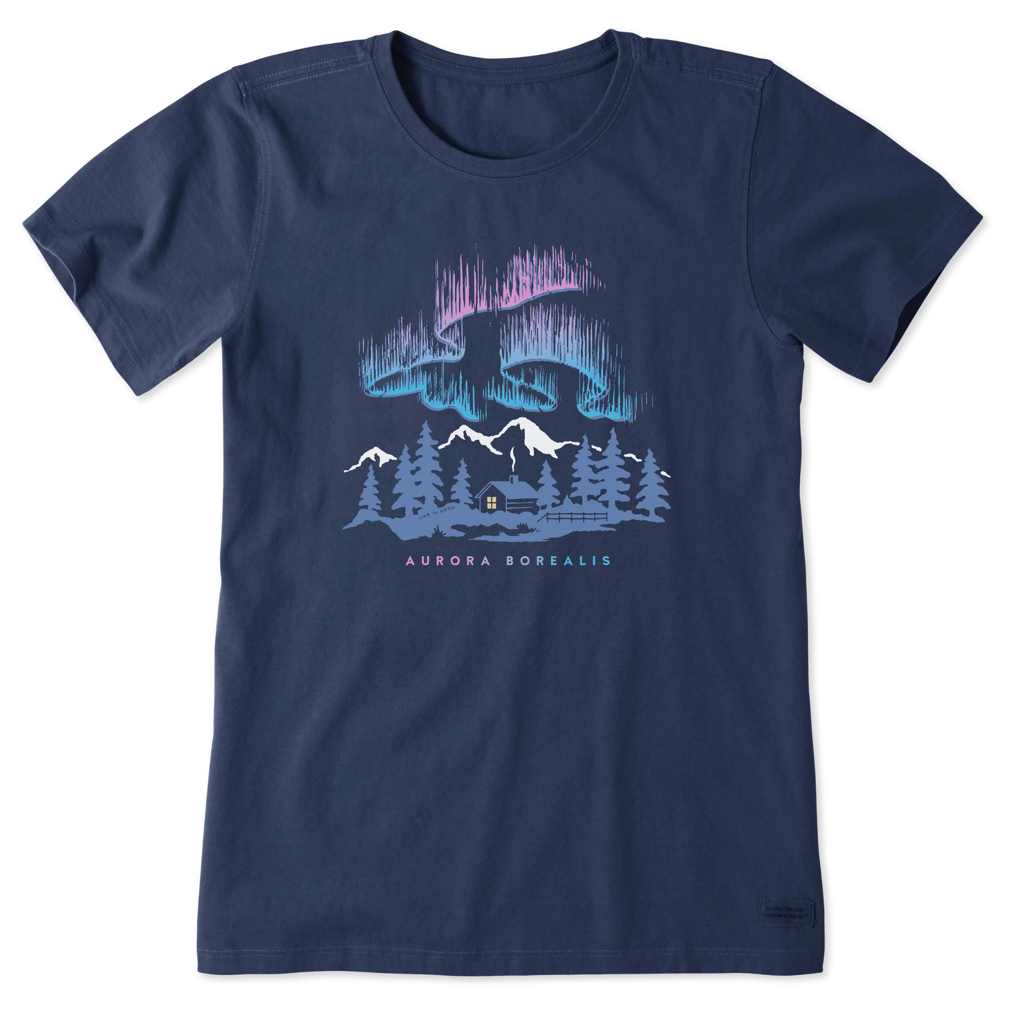 Women's Aurora Borealis Cabin Short Sleeve Crusher Tee