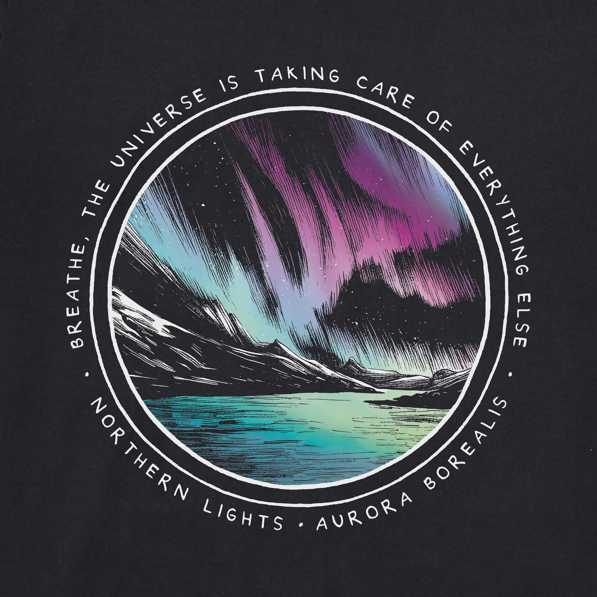 Women's Northern Lights Aurora Borealis Short Sleeve Tee
