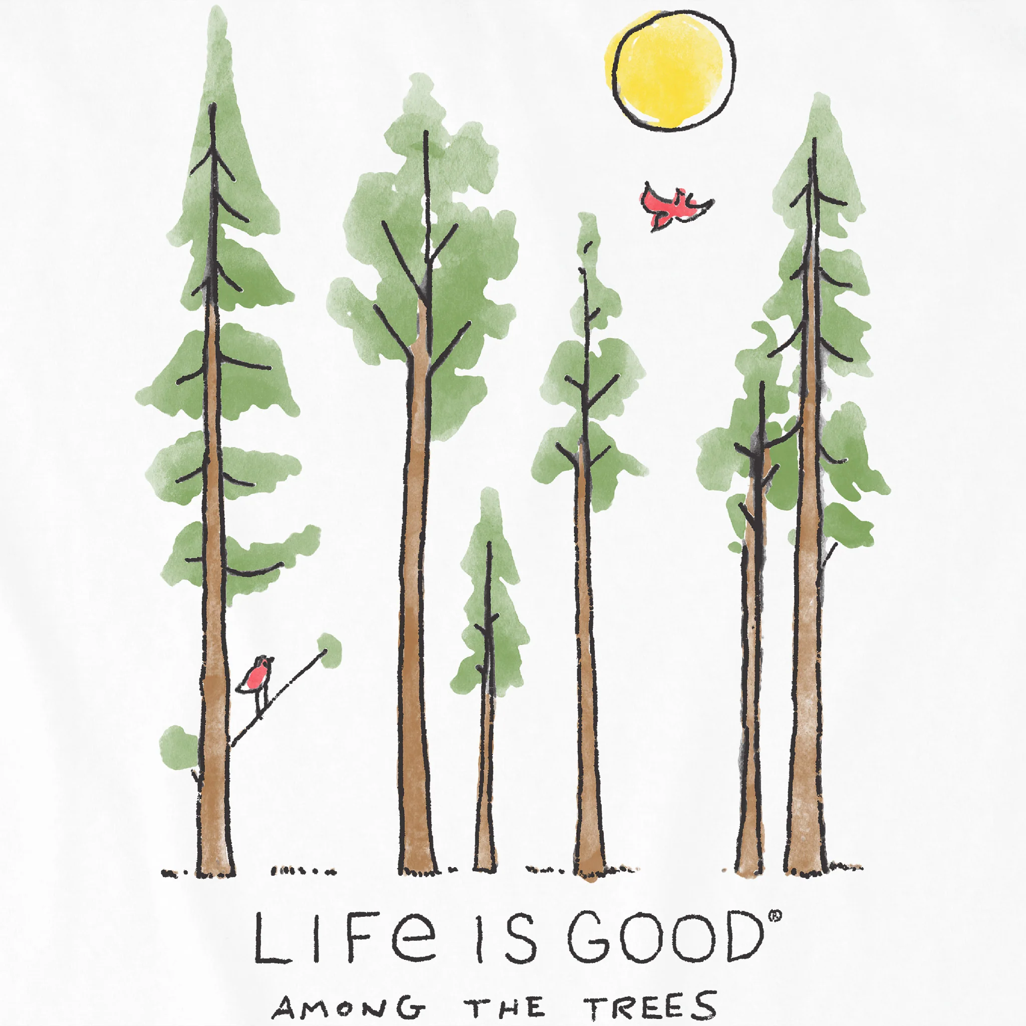 Women's Life is Good Among the Trees Short Sleeve Tee