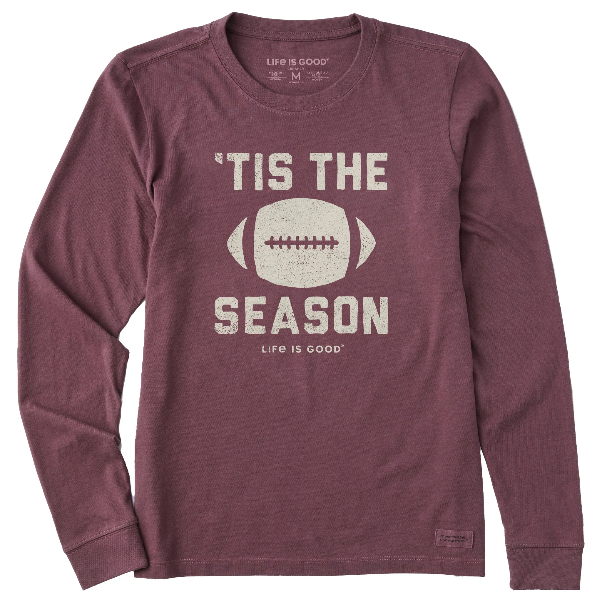 Women's Tis The Football Season Long Sleeve Crusher Tee