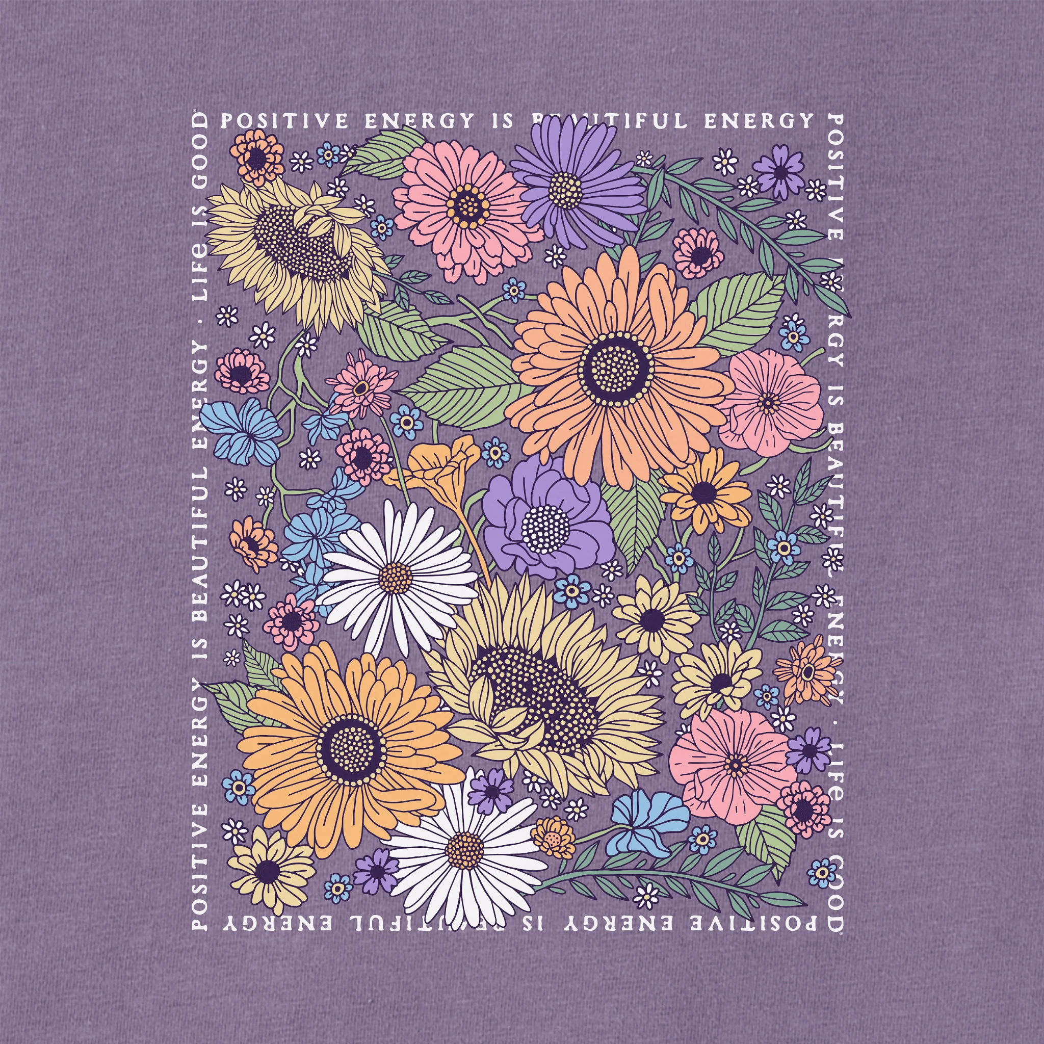 Women's Beautiful Energy Wildflowers Crusher Boxy Hoodie