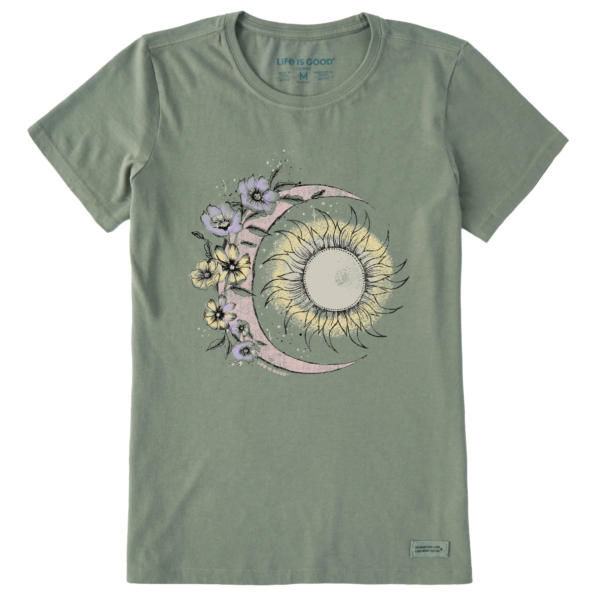 Women's Moon Flower Short Sleeve Tee