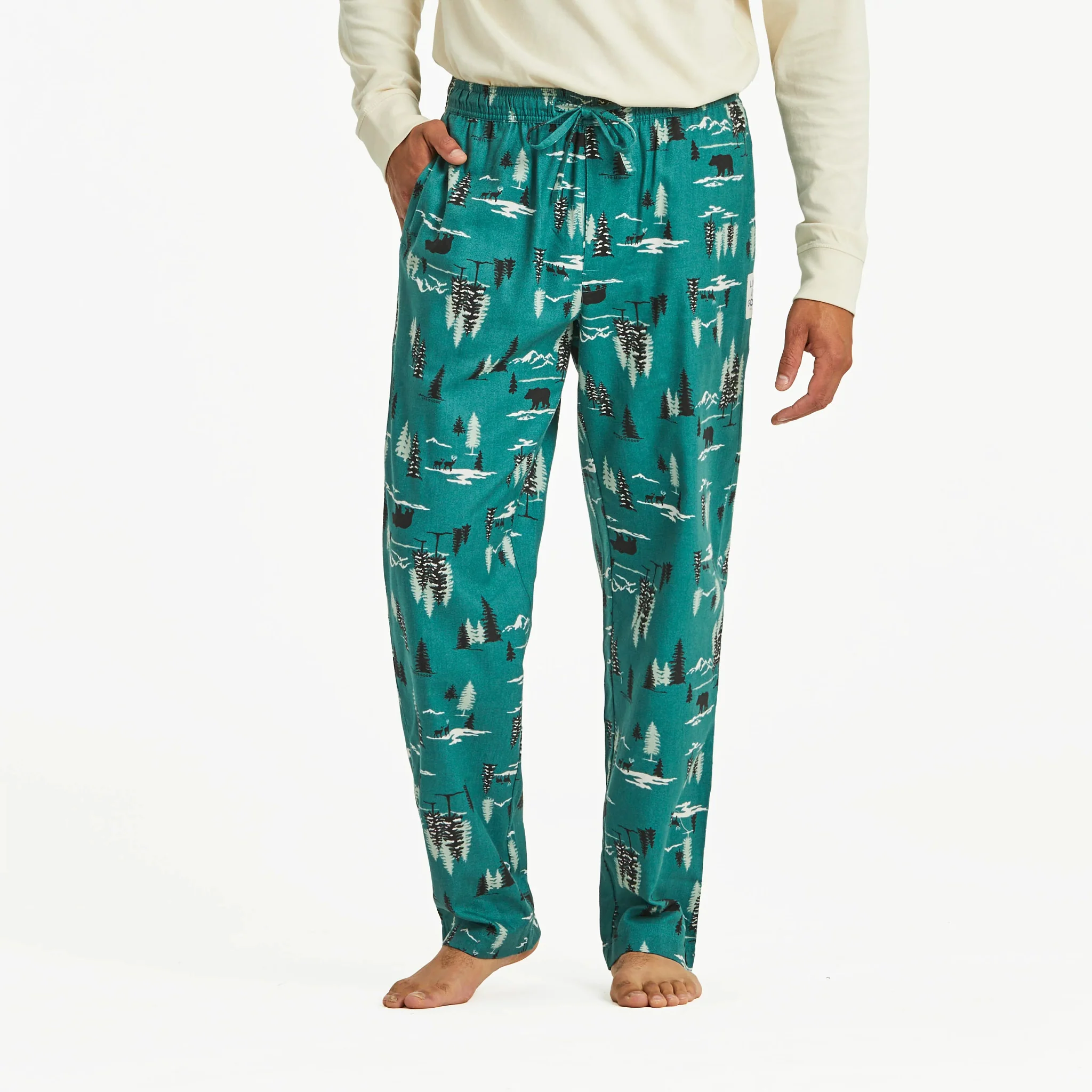 Men's Winter Woodland Pattern Classic Sleep Pant