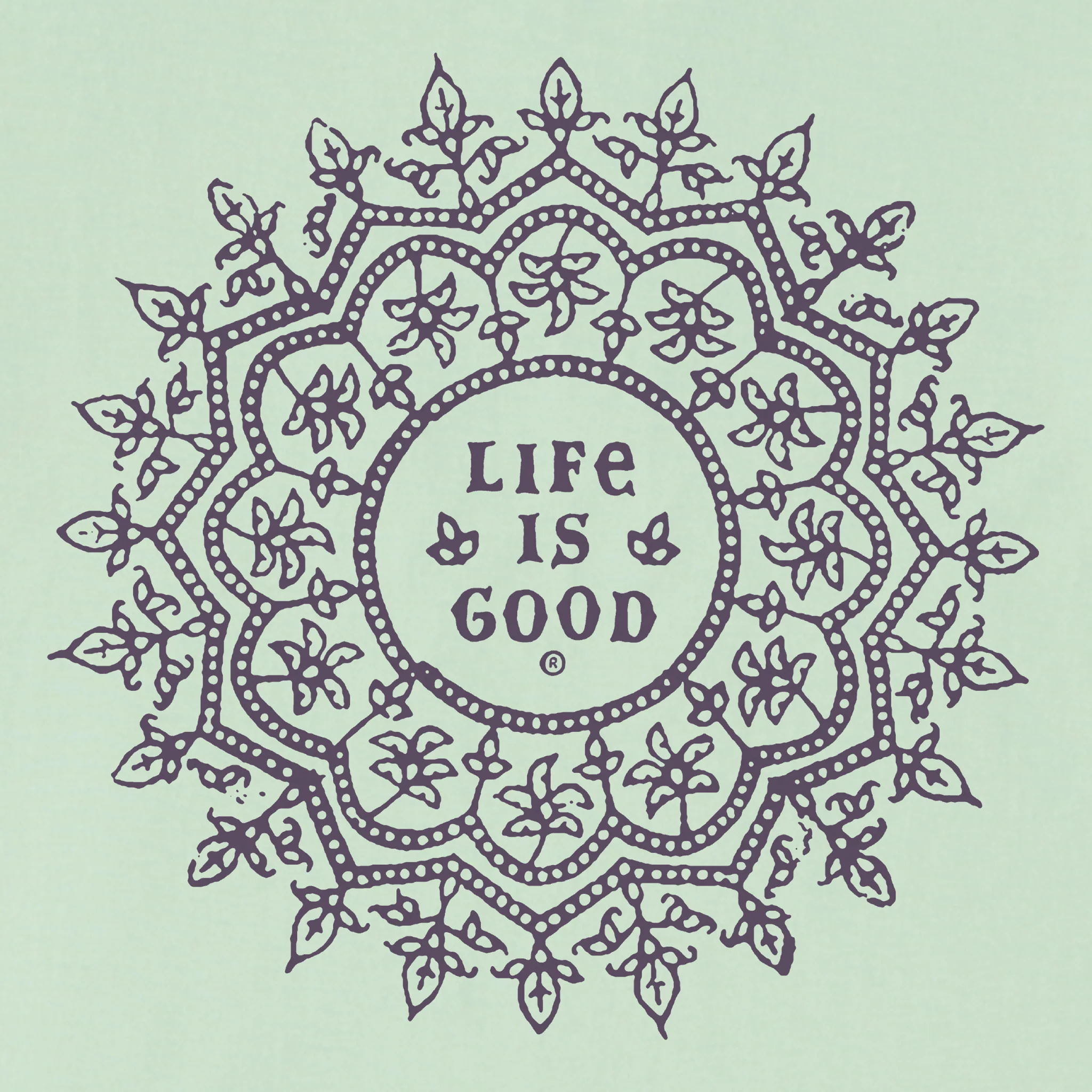 Women's Antique Mandala Long Sleeve Crusher-LITE Hooded Tee