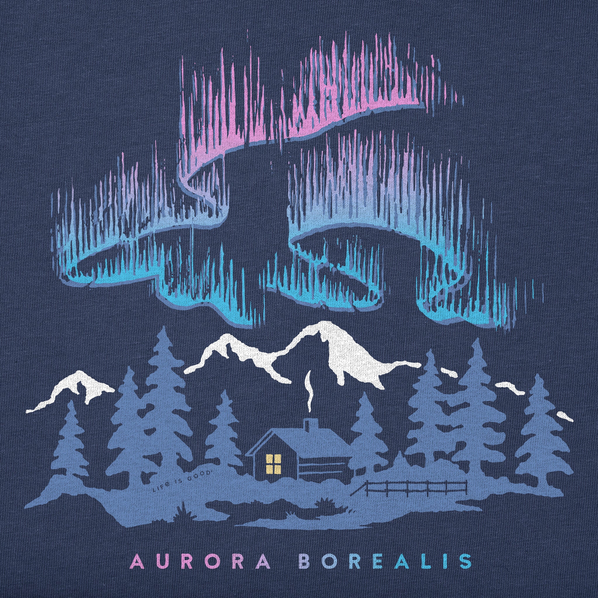 Women's Aurora Borealis Cabin Short Sleeve Crusher Tee
