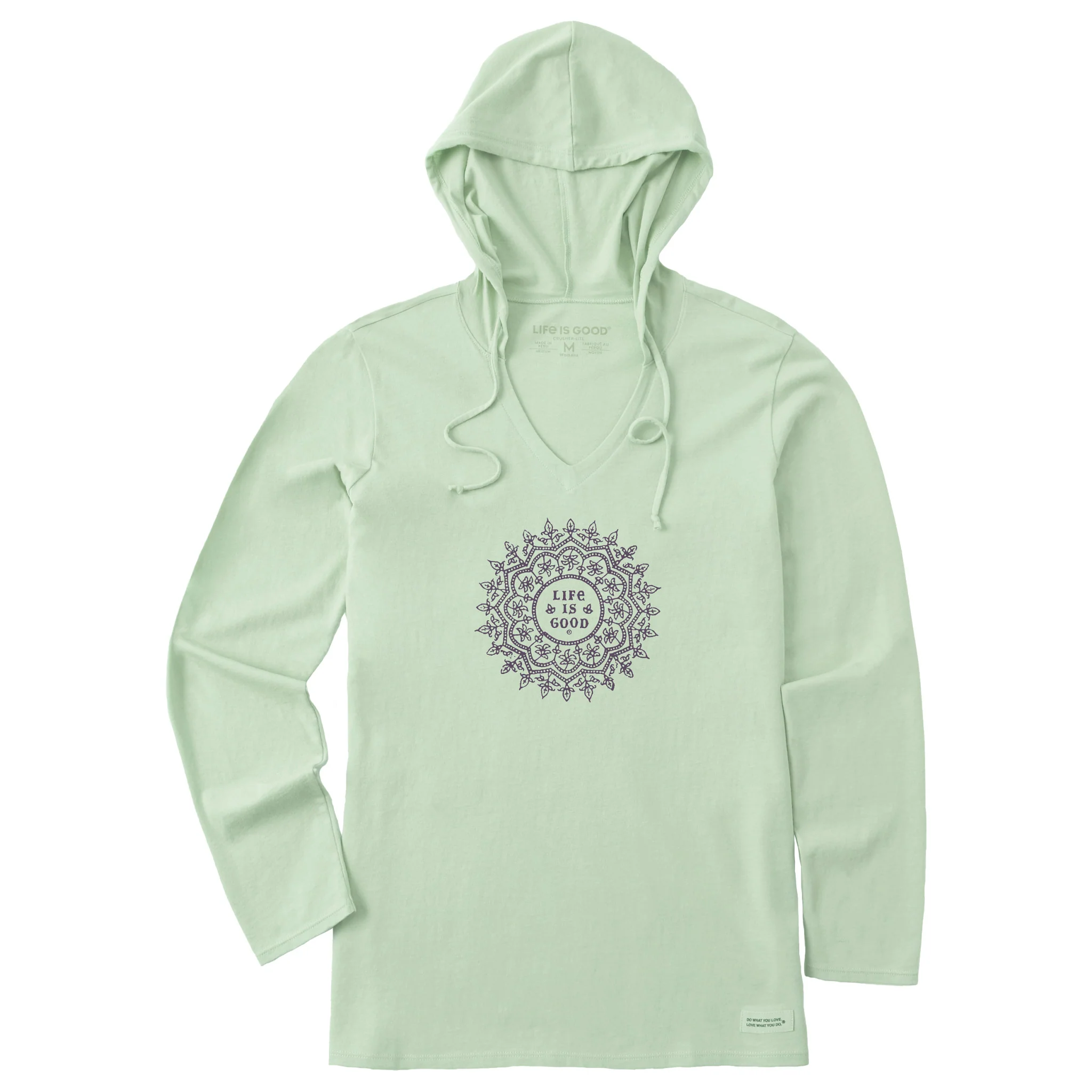 Women's Antique Mandala Long Sleeve Crusher-LITE Hooded Tee