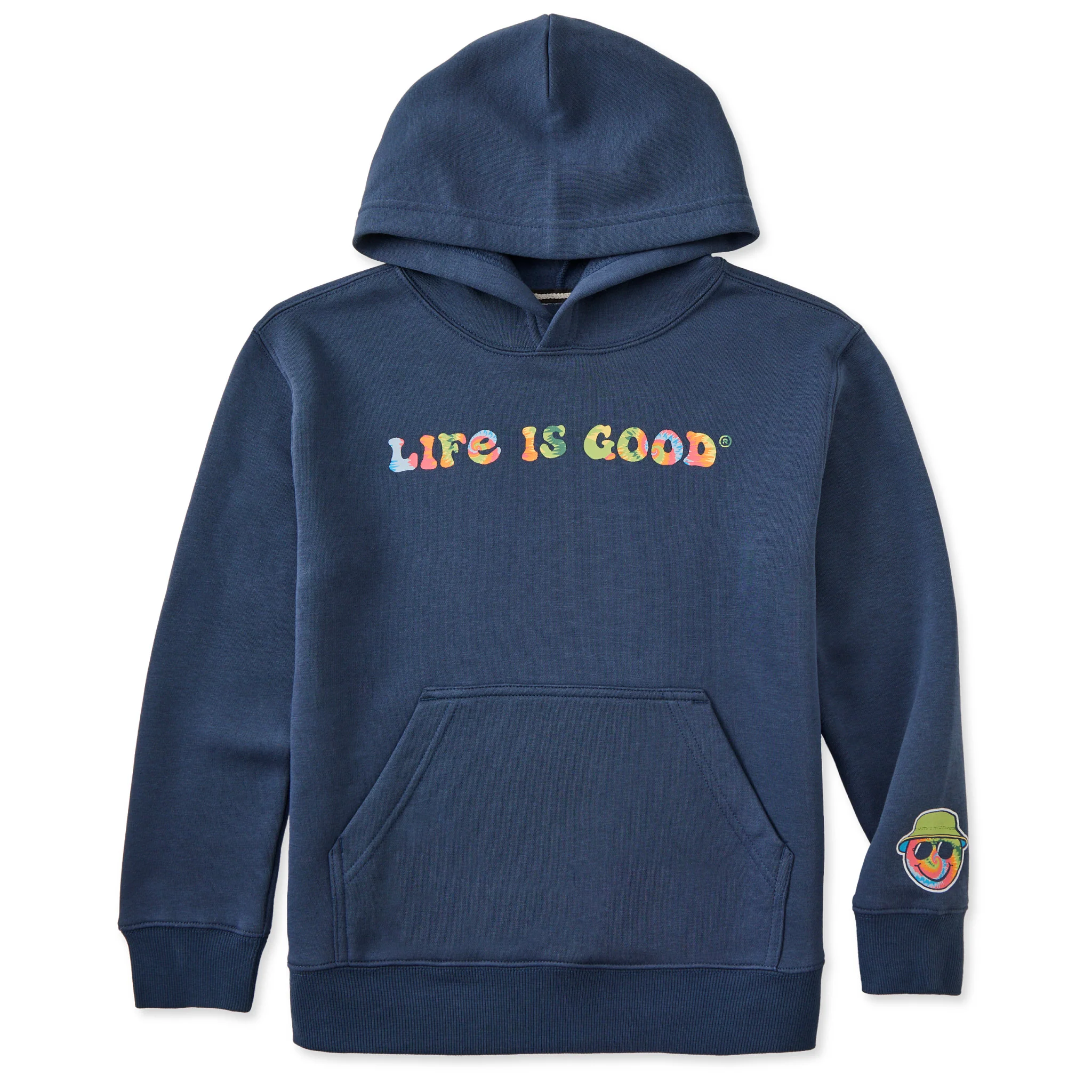 Kids Groovy LIG Tie Dye Good Vibes Fleece Hoodie