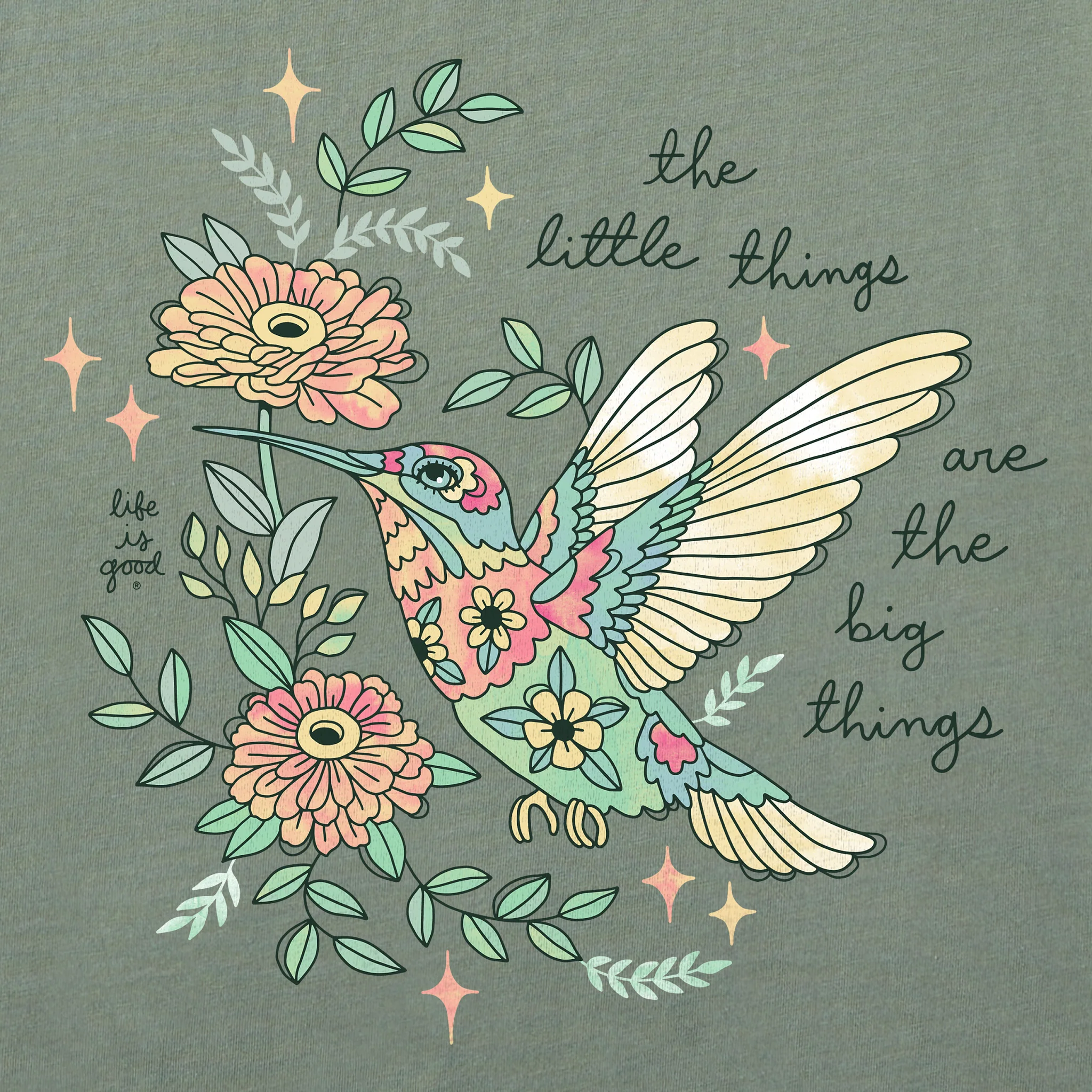 Women's Little Thing Hummingbird Long Sleeve Crusher-LITE Hooded Tee