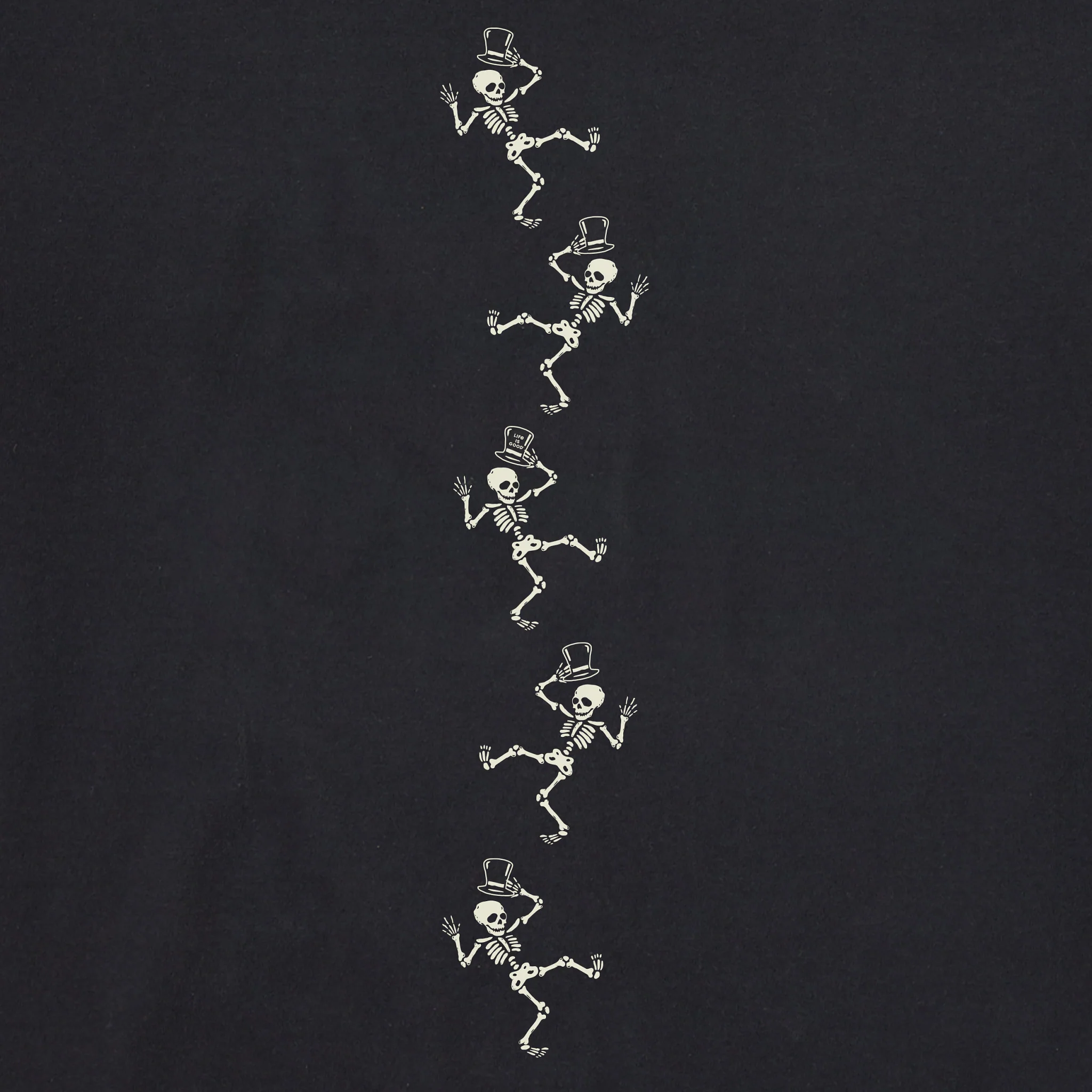 Kids Dancing Skeletons Long Sleeve Crusher Tee