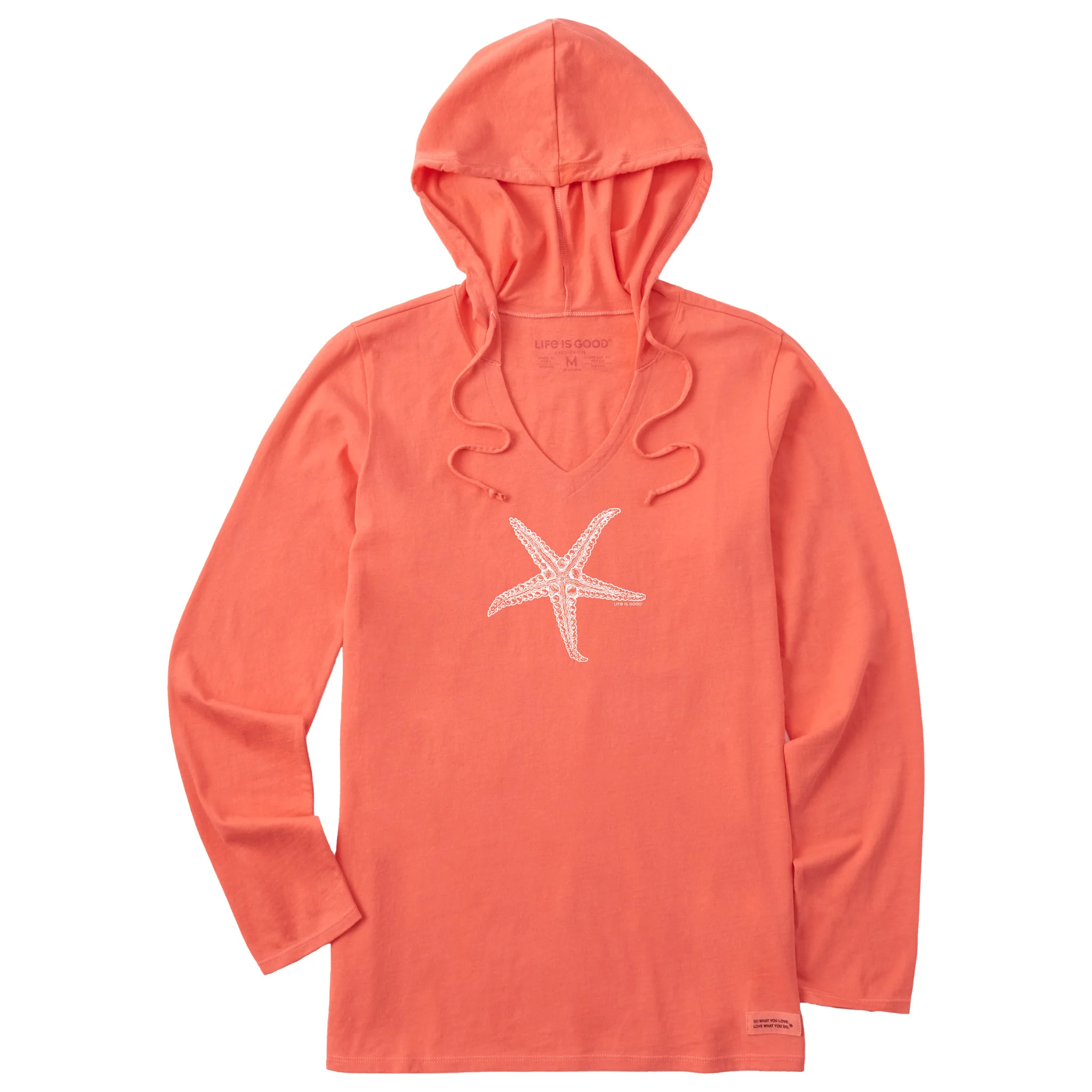 Women's Crafty Starfish Long Sleeve Crusher-LITE Hooded Tee