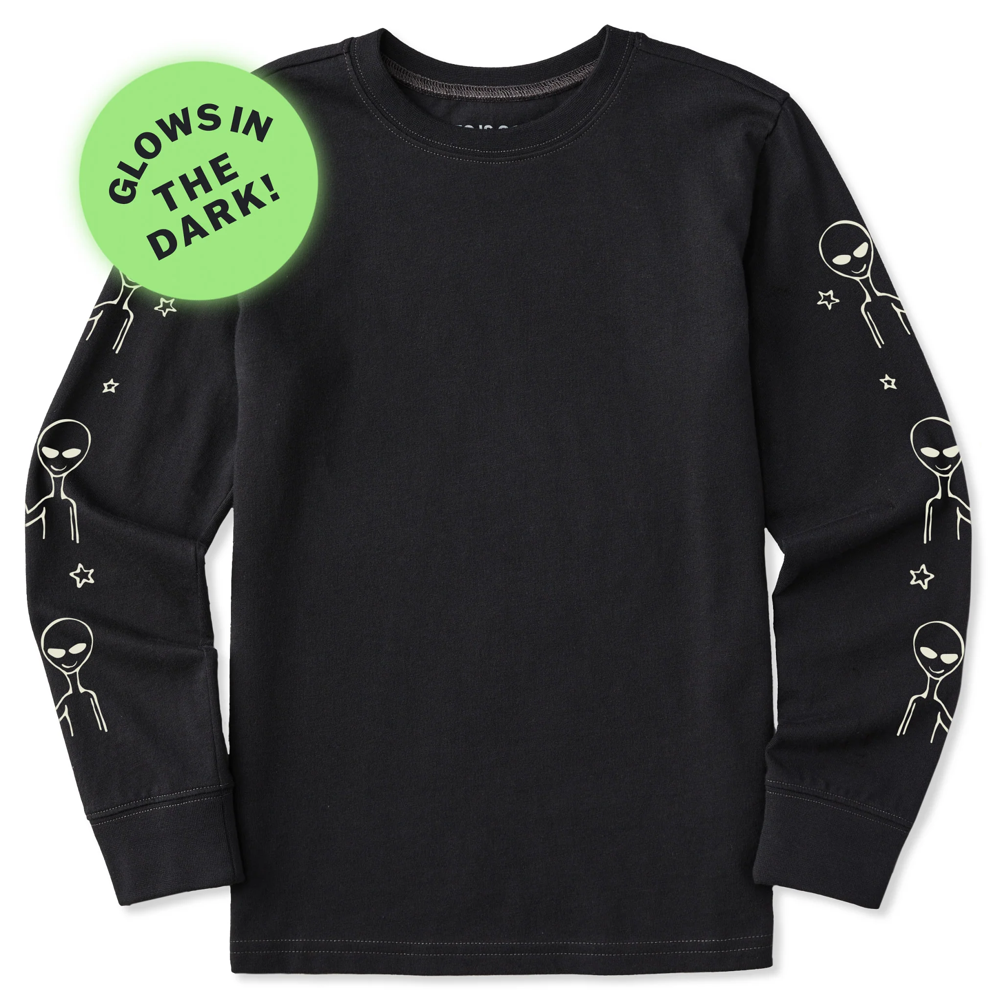 Kids Alien Peace Out Long Sleeve Crusher Tee
