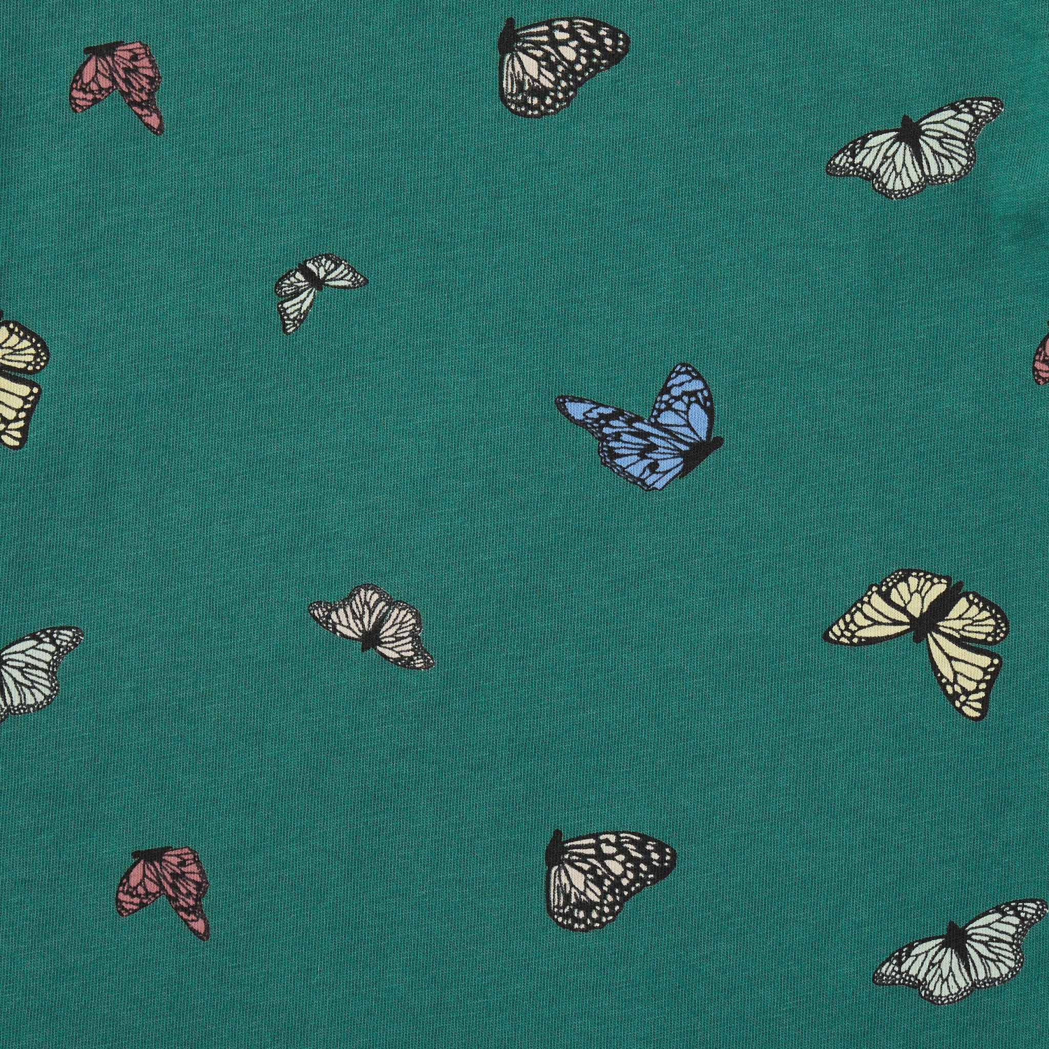 Kids Flying Butterfly Pattern Short Sleeve Crusher Tee