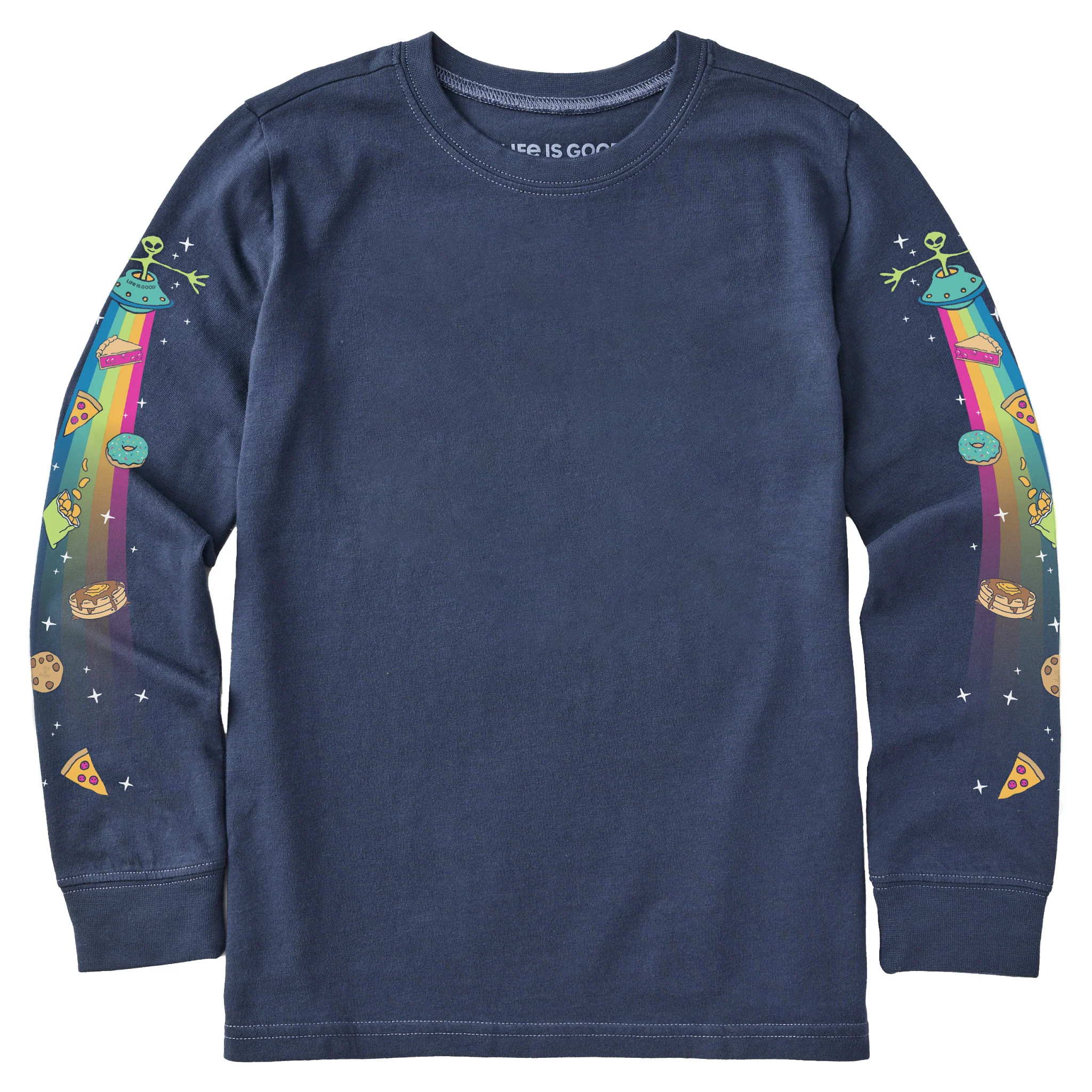Kids Beam Up the Snacks Long Sleeve Crusher Tee