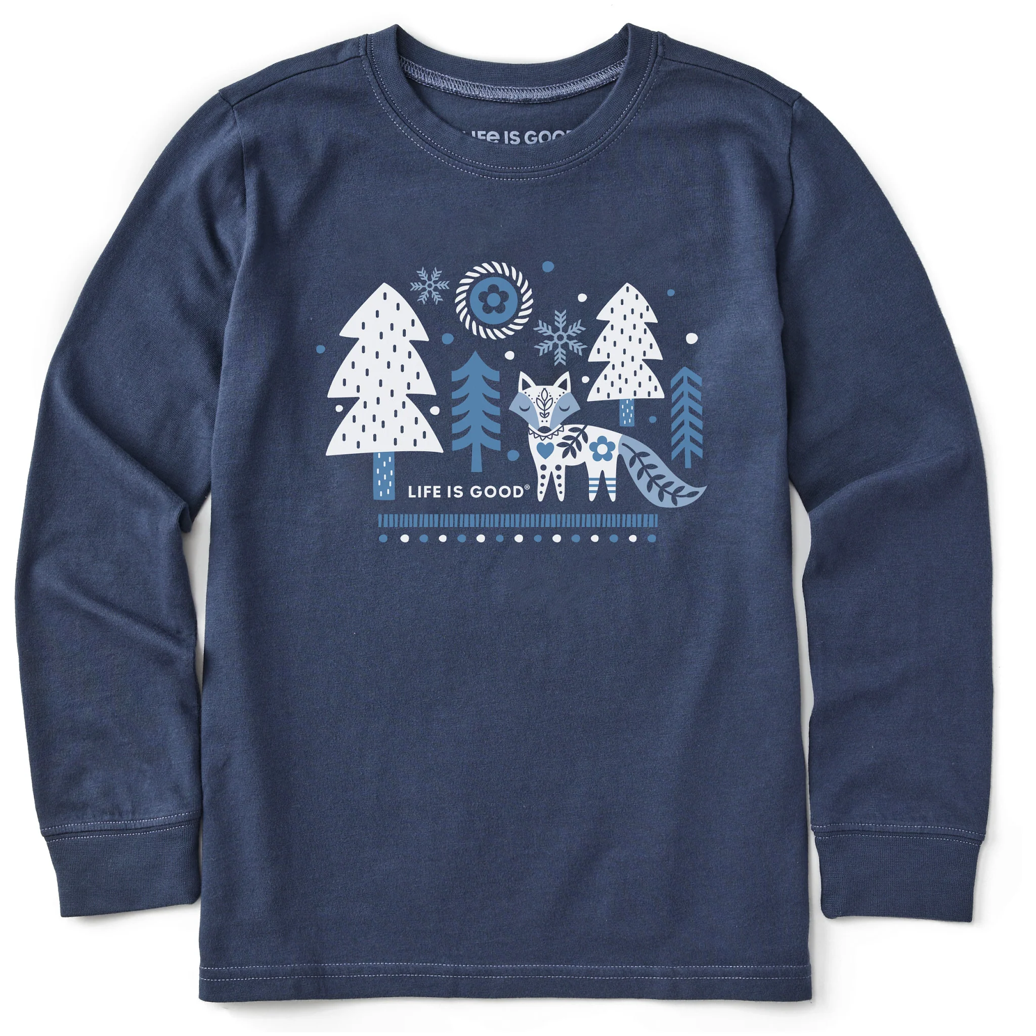Kids Winter Fox Long Sleeve Crusher Tee