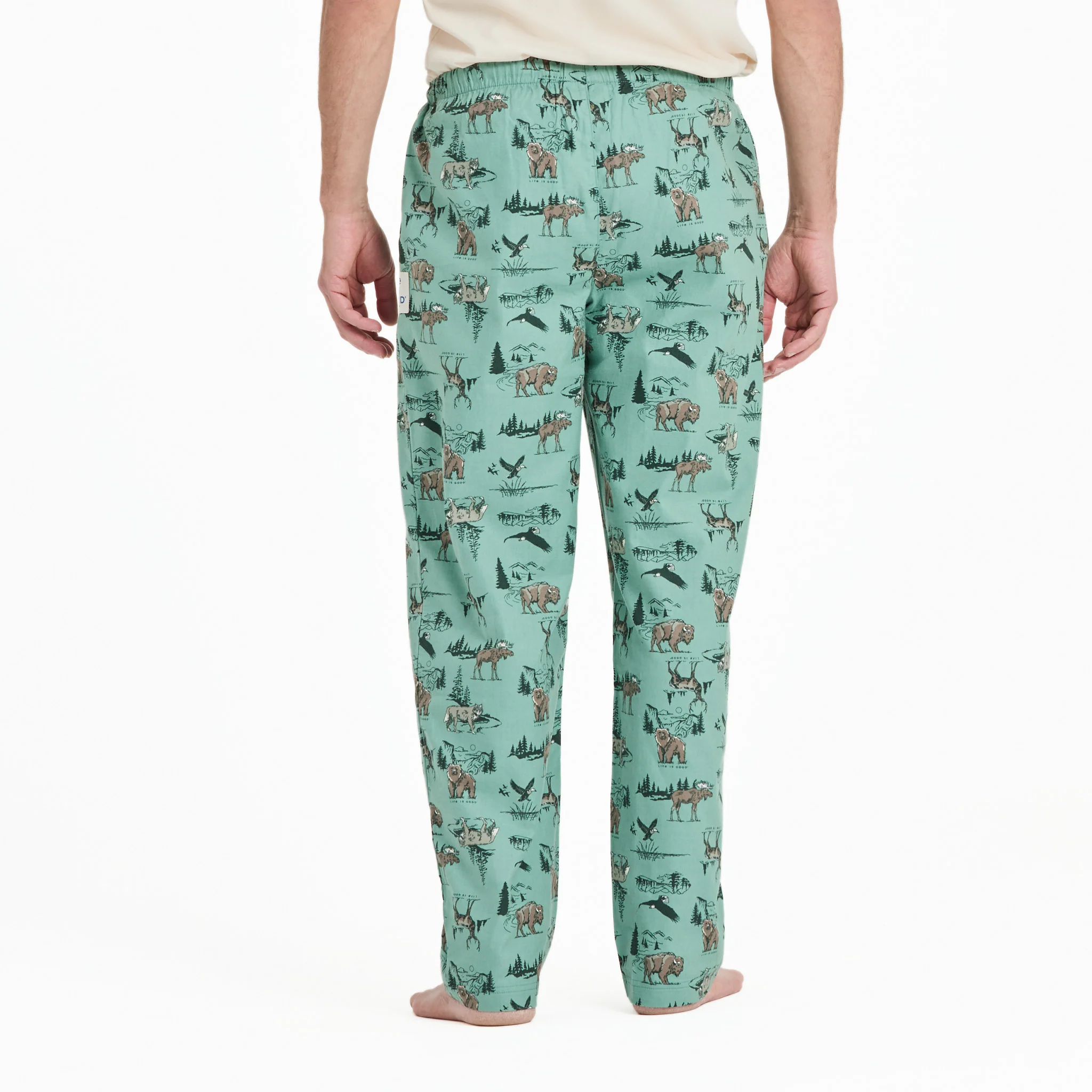 Men's Scenic Wildlife Pattern Classic Sleep Pant
