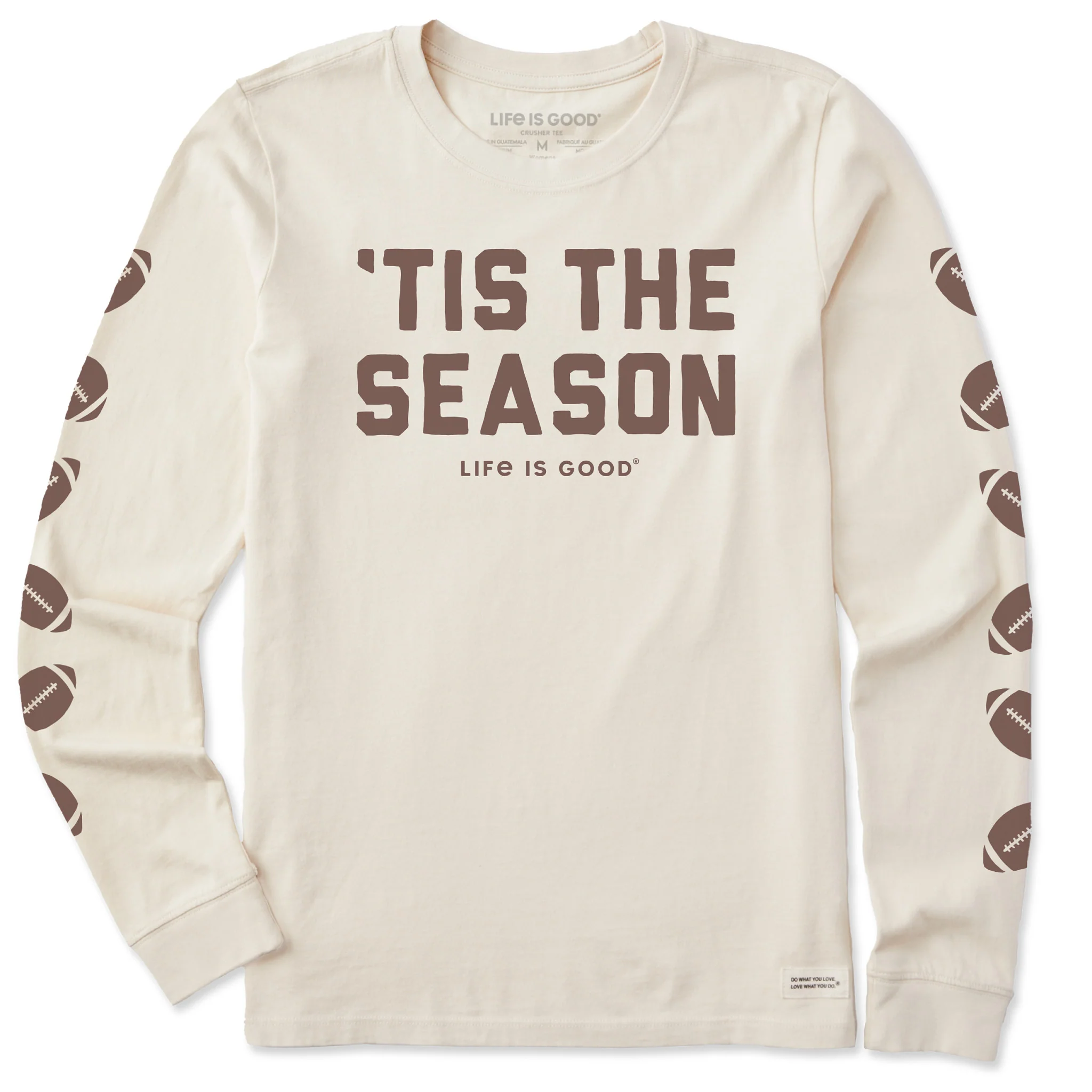 Women's 'Tis the Season Football Long Sleeve Crusher Tee