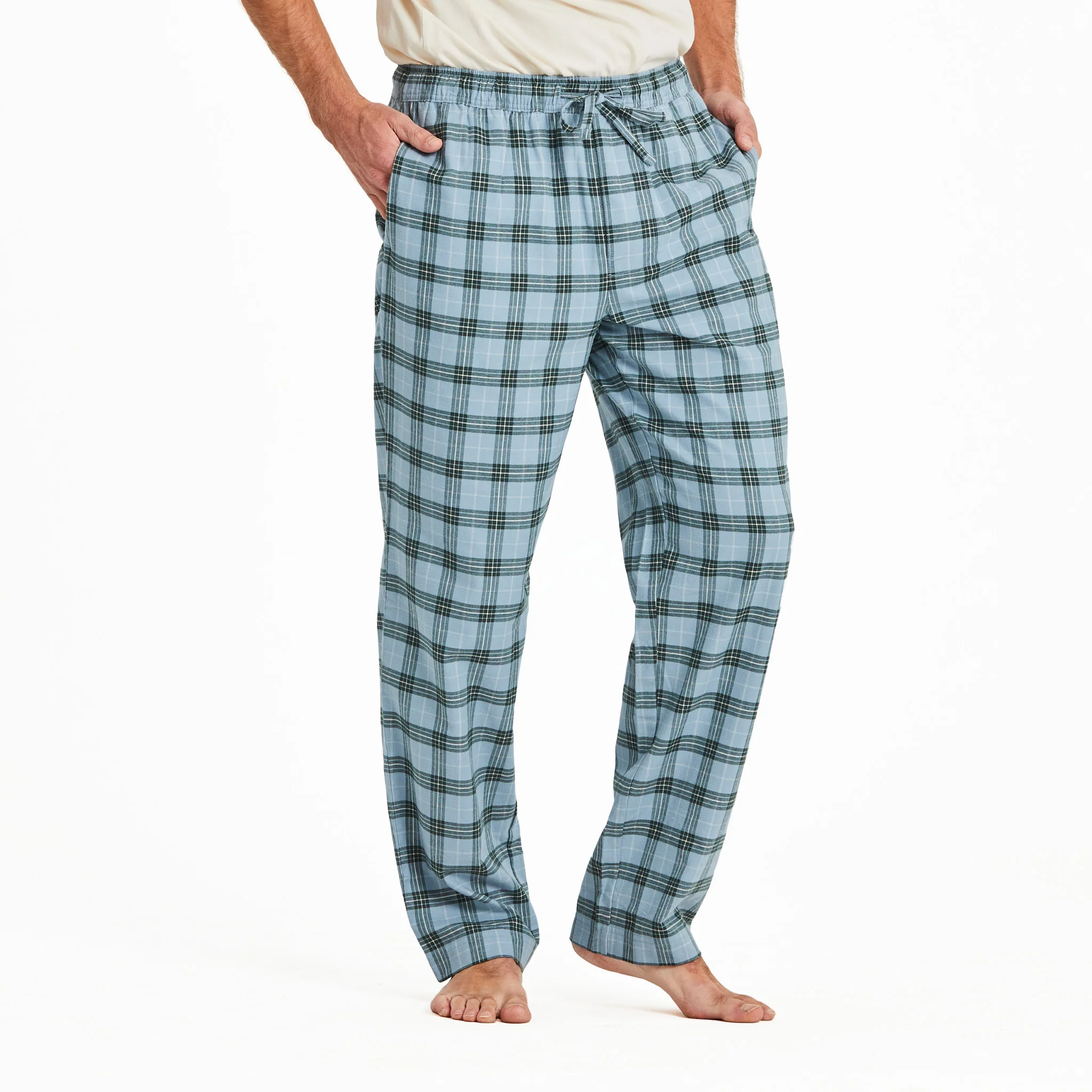 Men's Smoky Blue Check Classic Sleep Pant