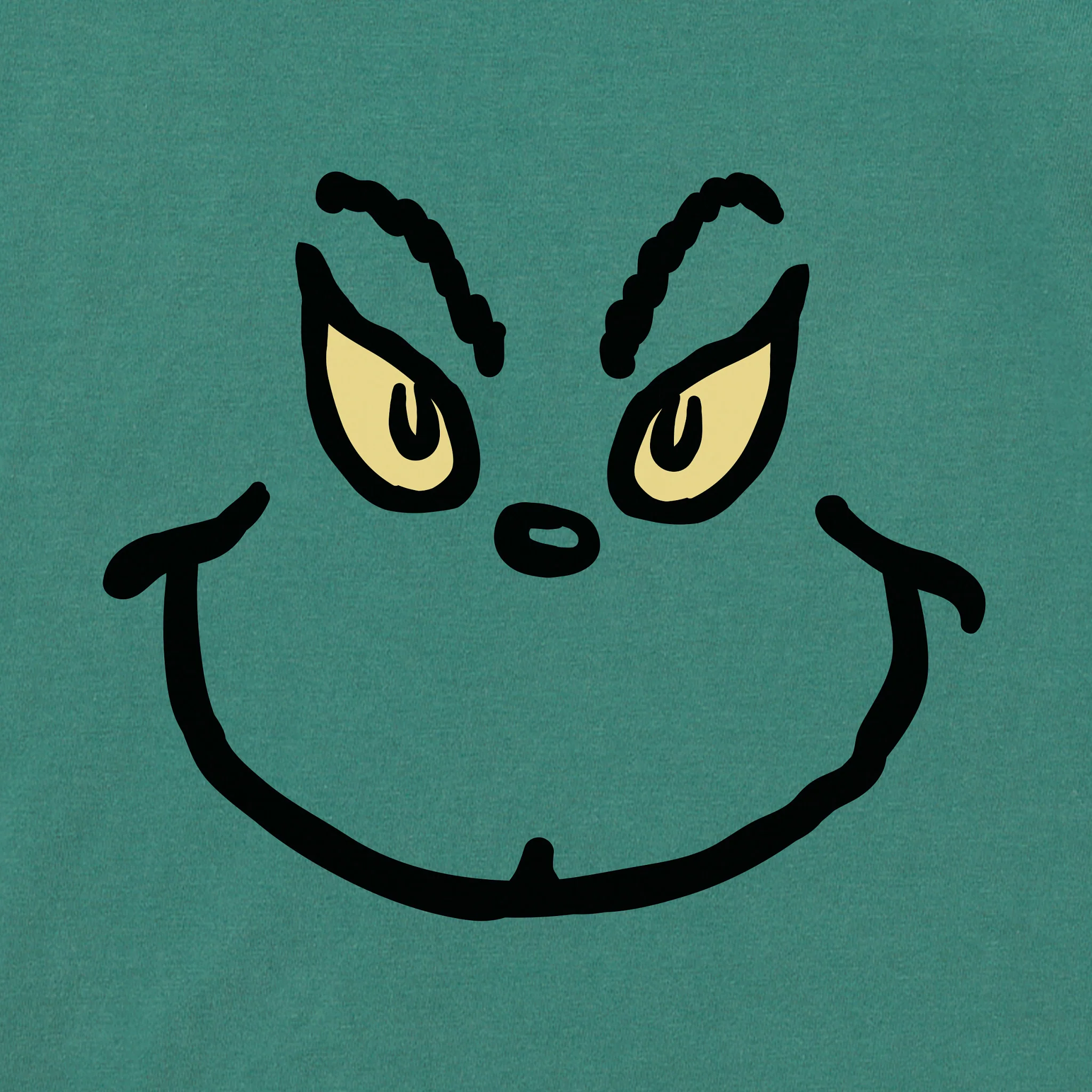 Kids Grinch Grin Long Sleeve Crusher Tee