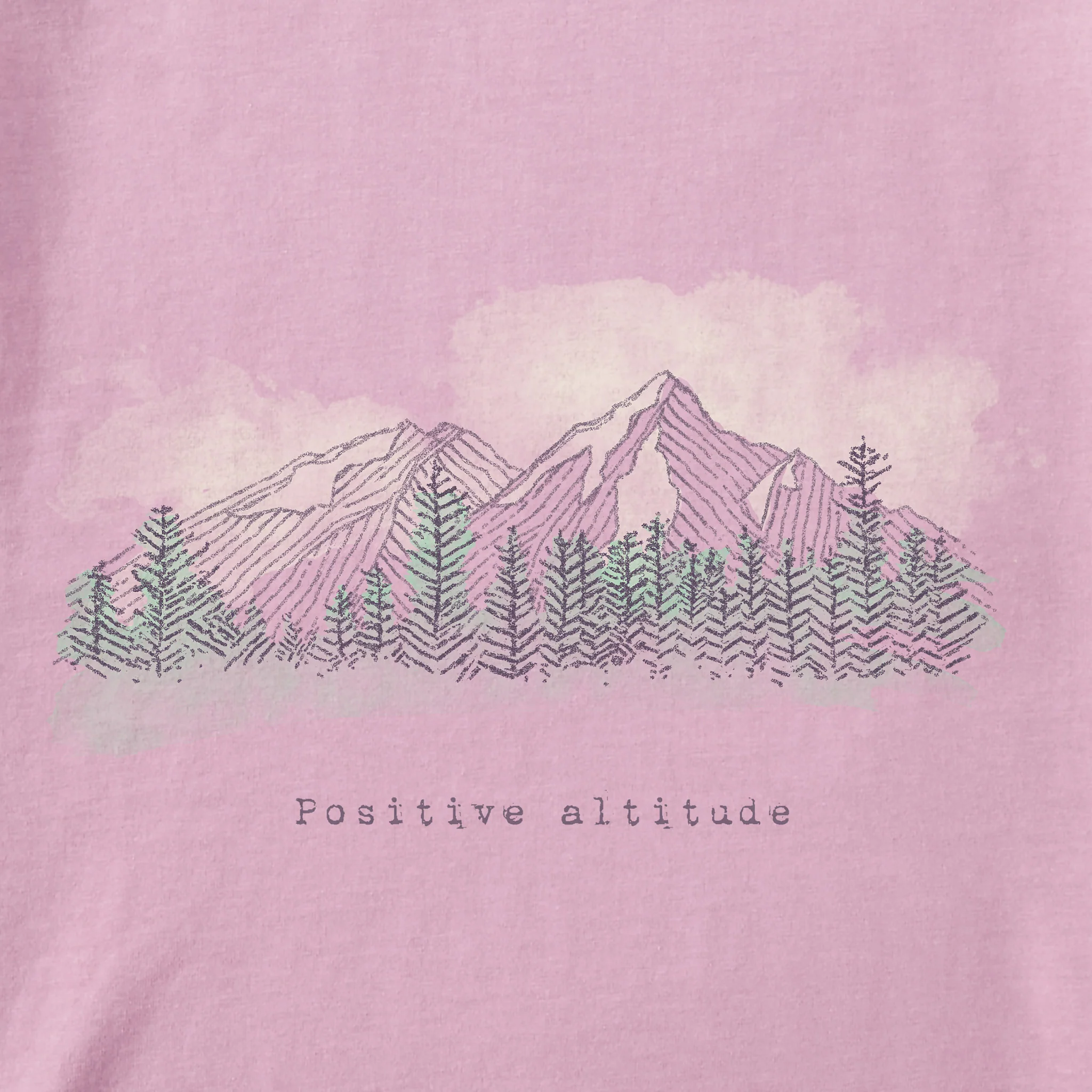 Women's Positive Altitude Mountains Long Sleeve Crusher-LITE Hooded Tee