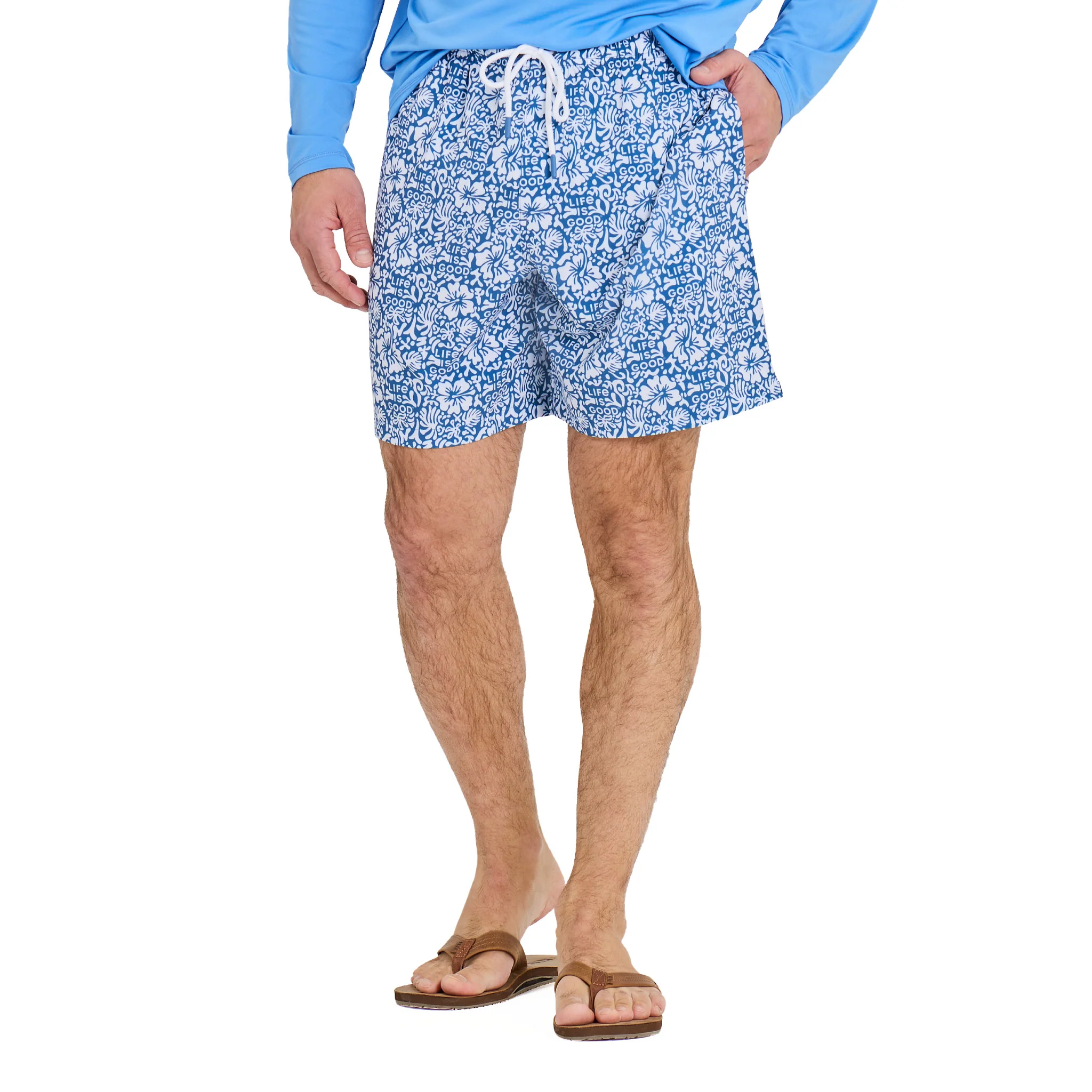 Men's Tonal Floral Swim Trunk