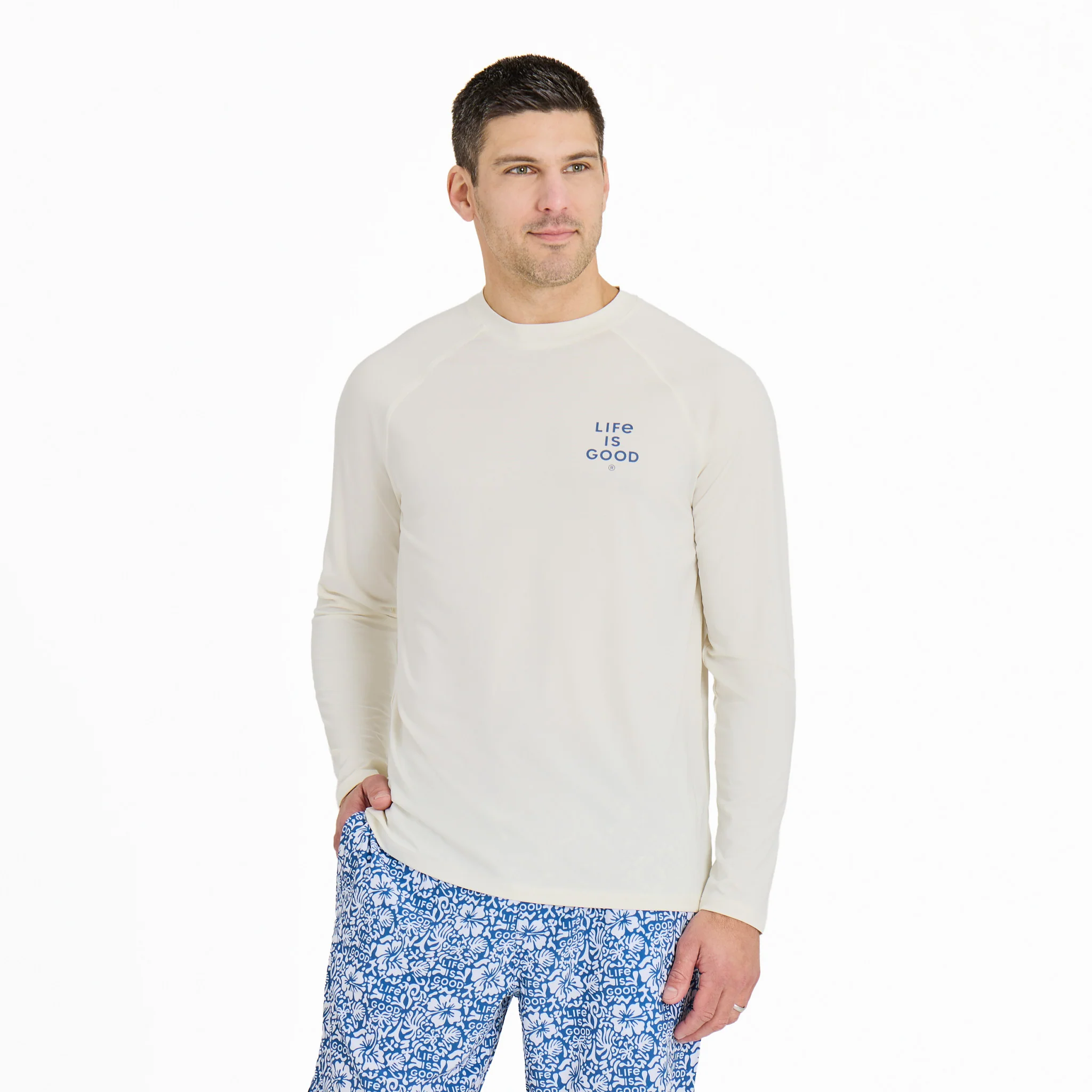 Men's Retro Palm Long Sleeve Rashguard