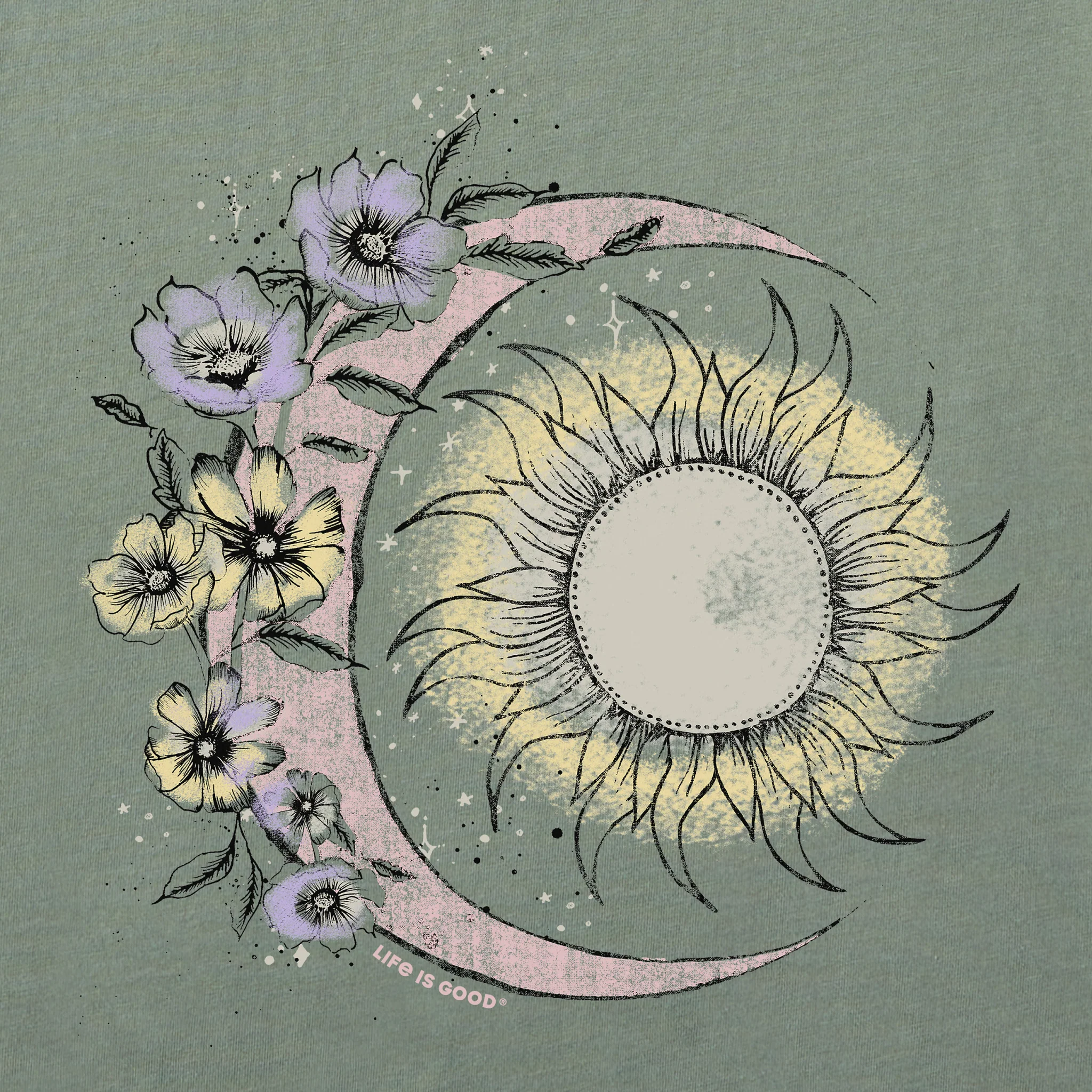 Women's Moon Flower Short Sleeve Tee
