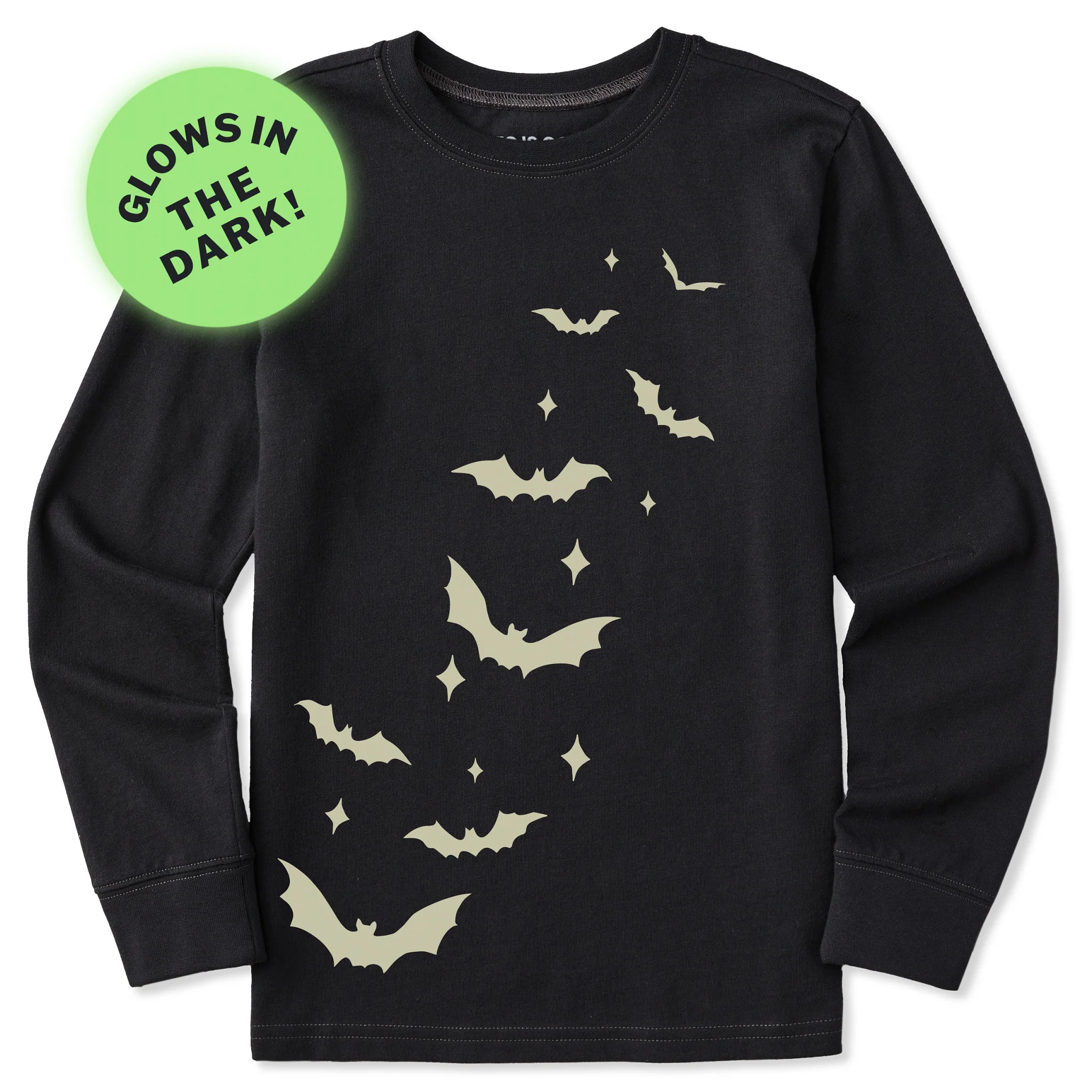 Kids Flying Bats Long Sleeve Crusher Tee