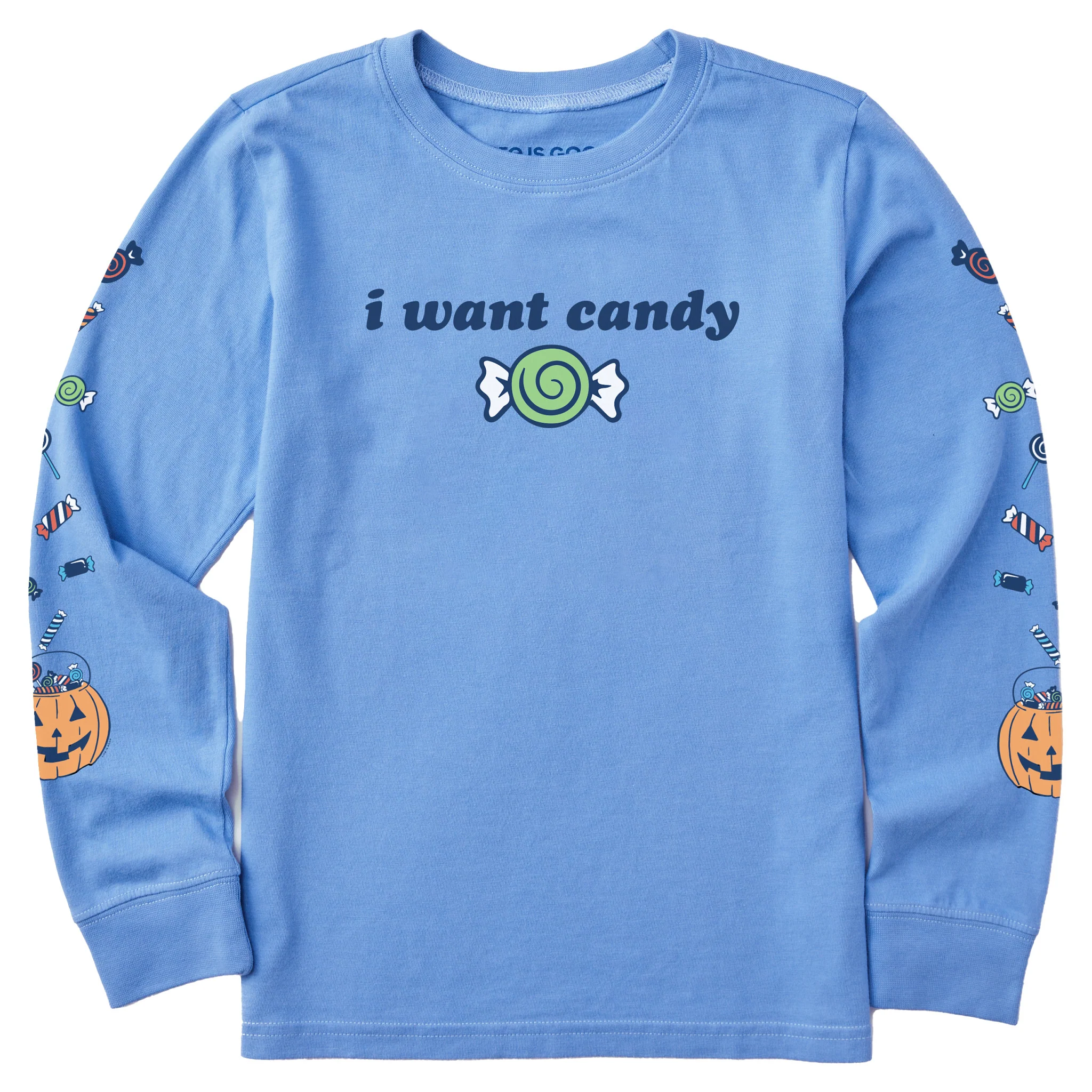 Kids I Want Candy Long Sleeve Crusher Tee