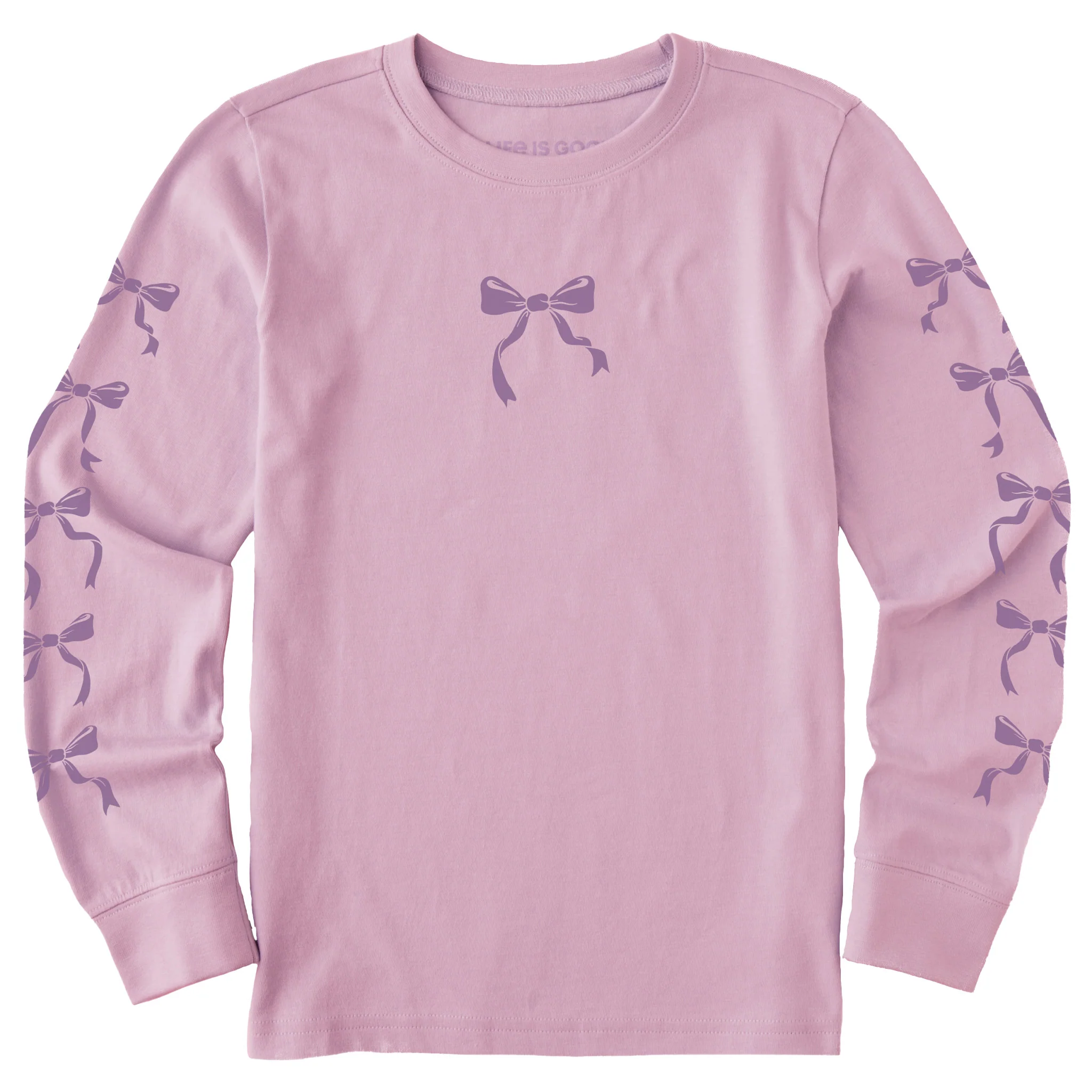 Kids Bows Long Sleeve Crusher Tee
