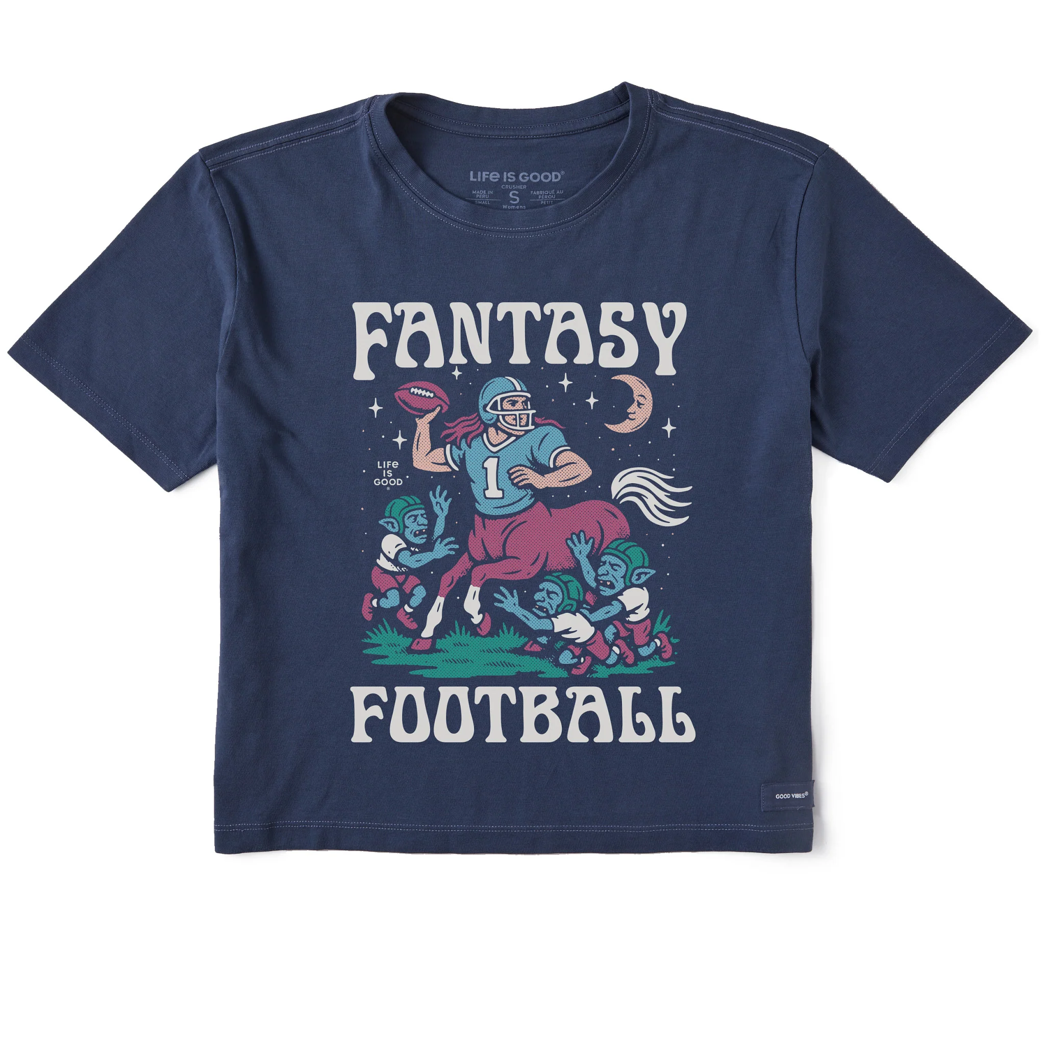 Women's Fantasy Football Centaur v. Goblins Short Sleeve Crusher Boxy Tee