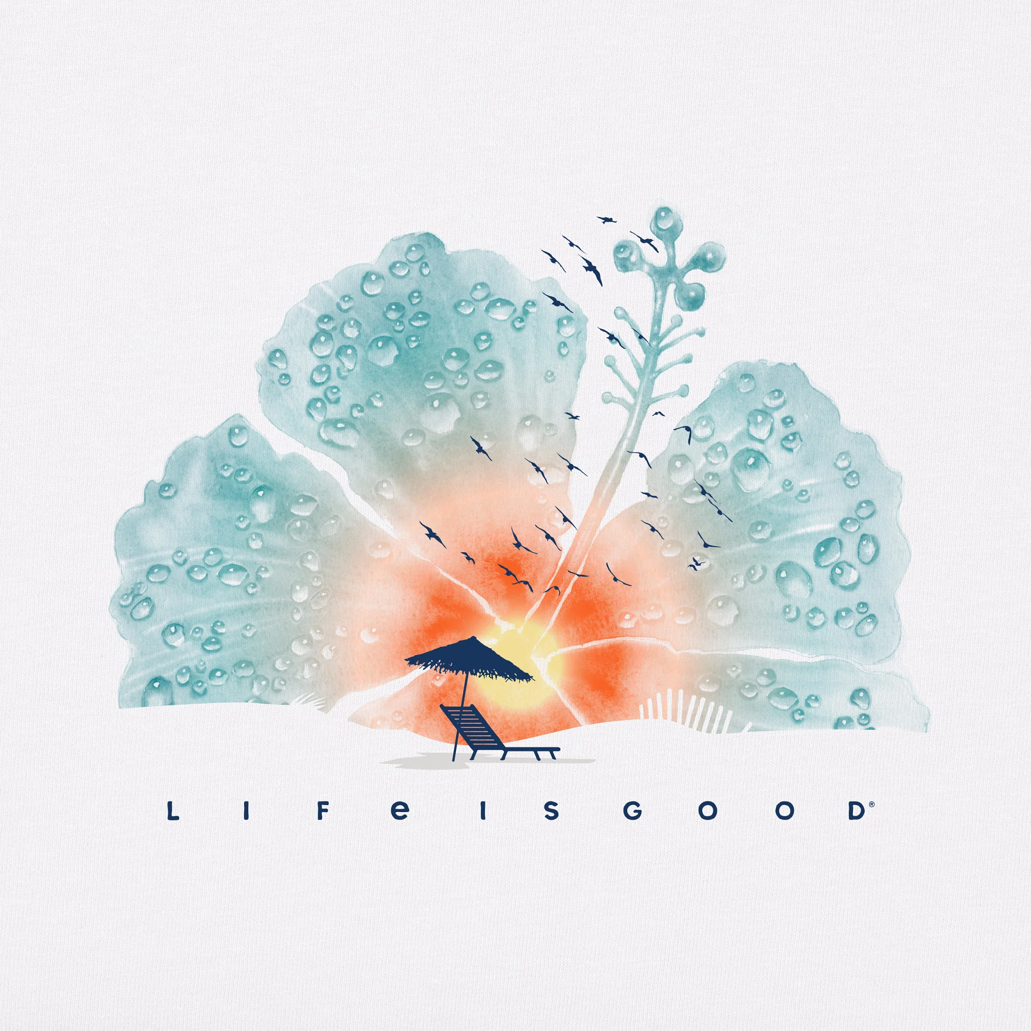 Women's Hibiscus Beach Short Sleeve Tee