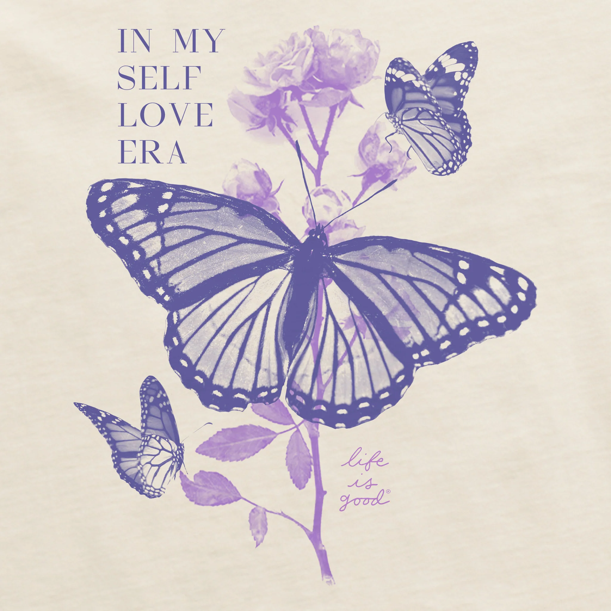 Men's Butterfly Rose Self Love Era Short Sleeve Crusher Tee
