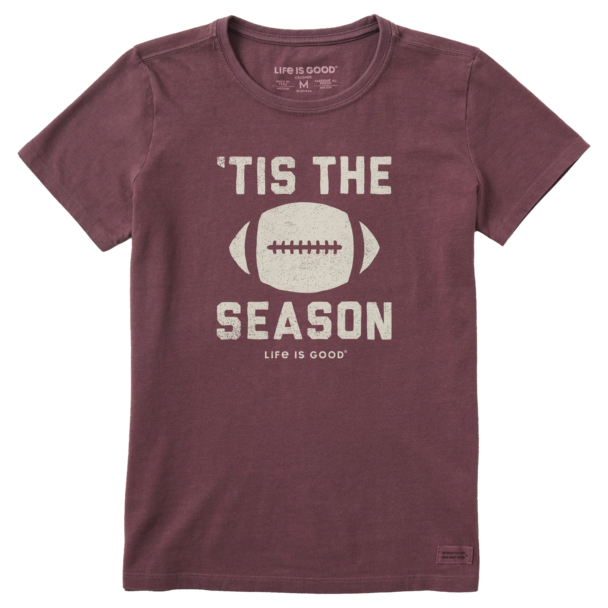 Women's Tis The Football Season Short Sleeve Crusher Tee