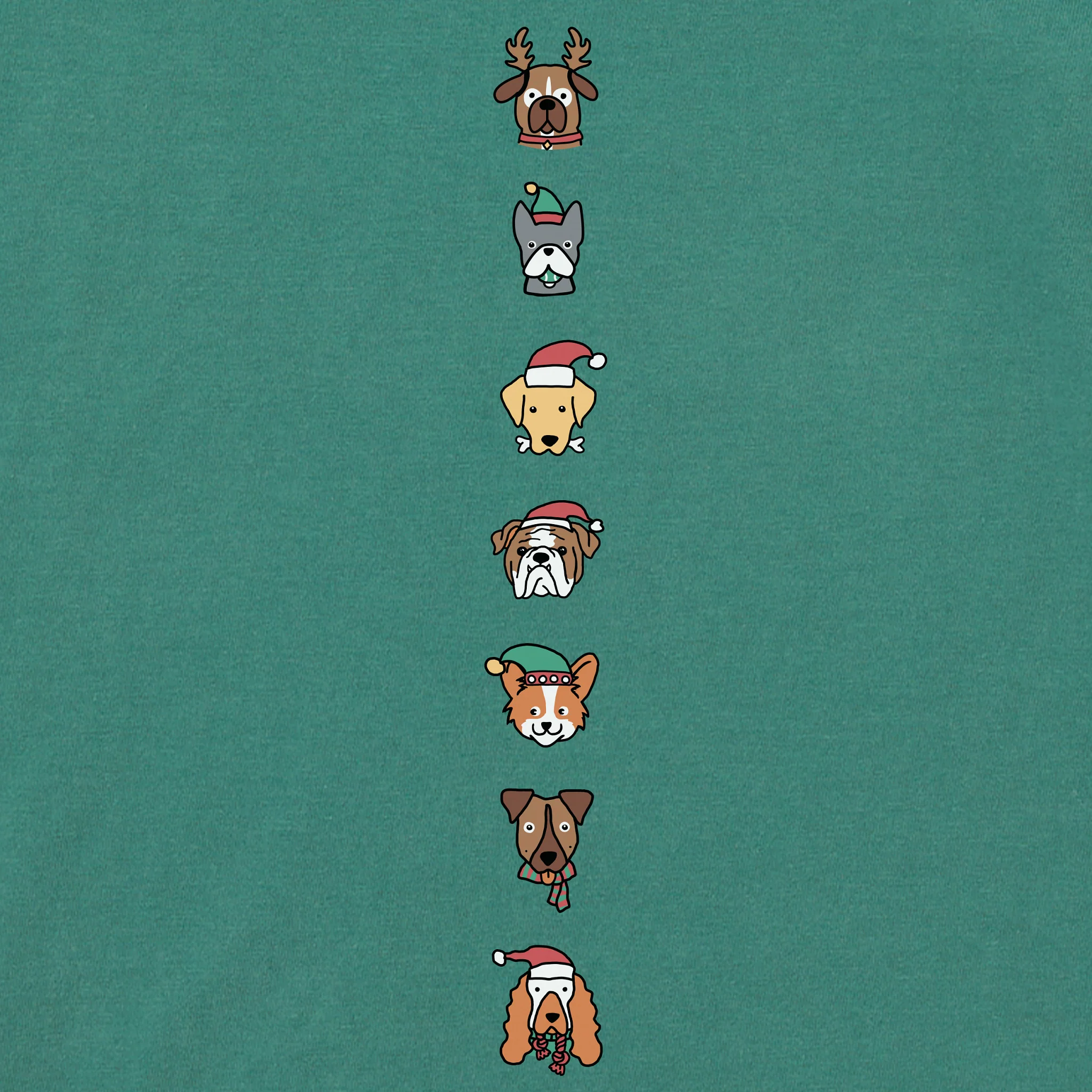 Kids Holiday Pups Long Sleeve Crusher Tee