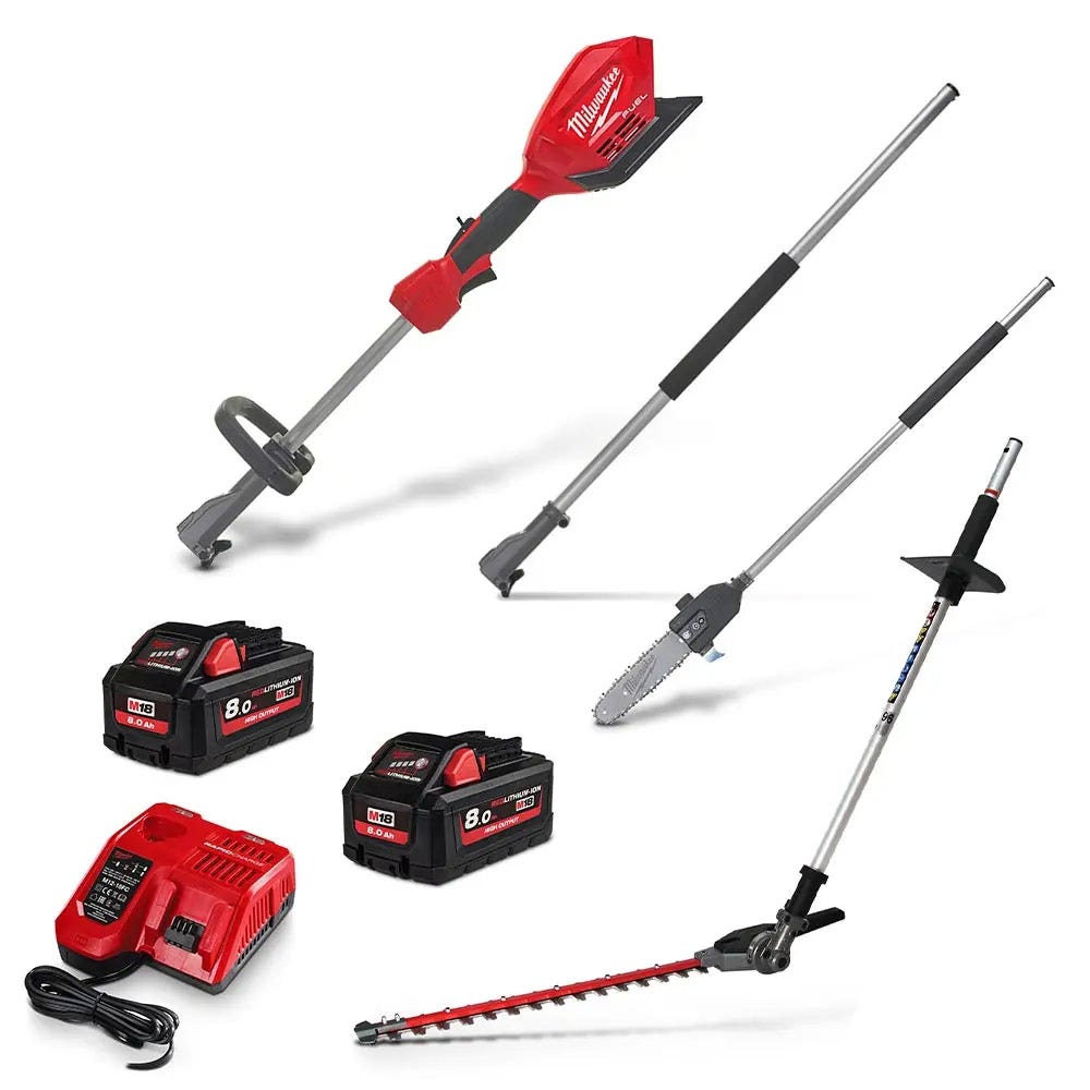 MILWAUKEE 18V FUEL™ 2 x 8.0Ah Power Head Multitool Kit M18FOPHPP3A-802