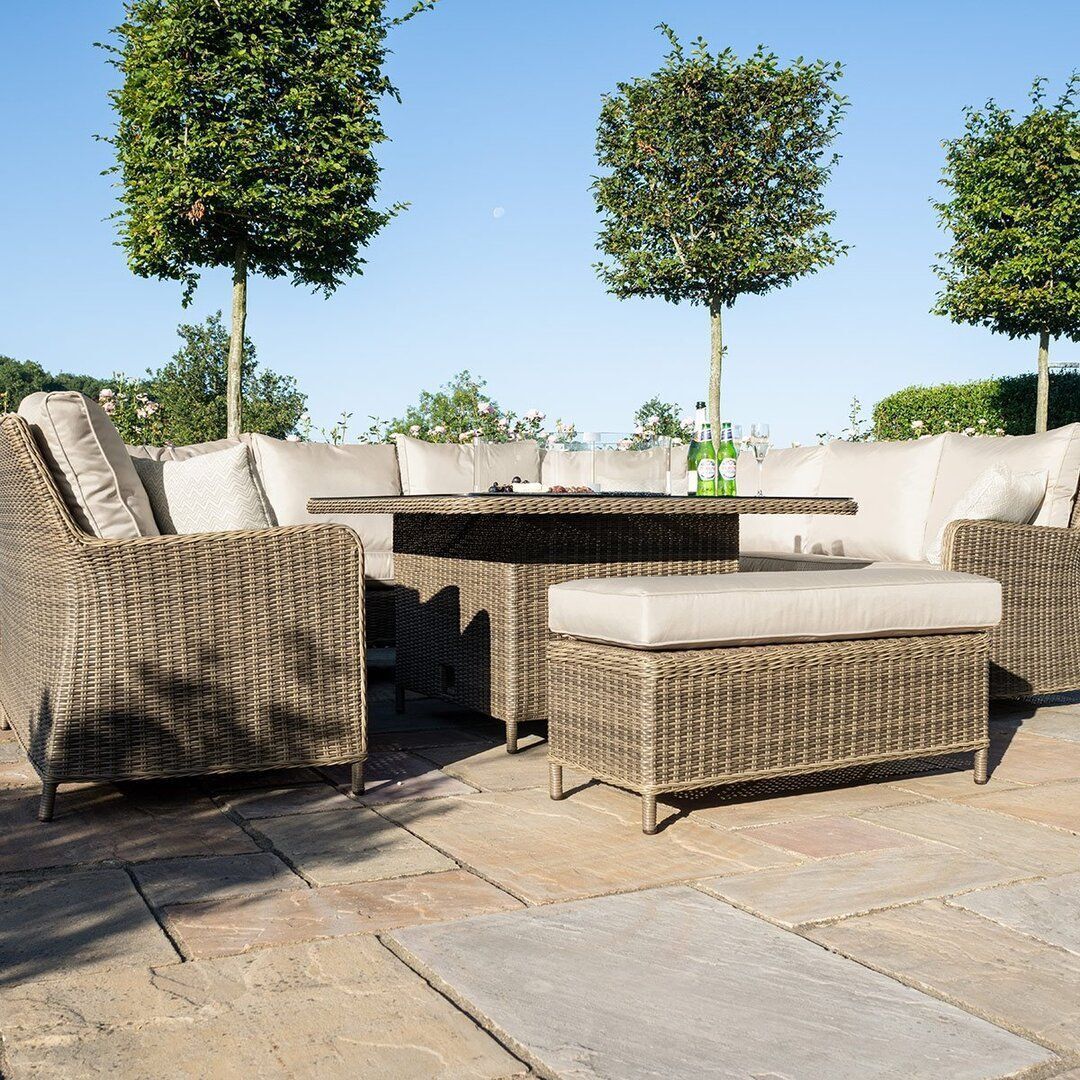 Royal U Shaped Sofa Set with Fire Pit Table