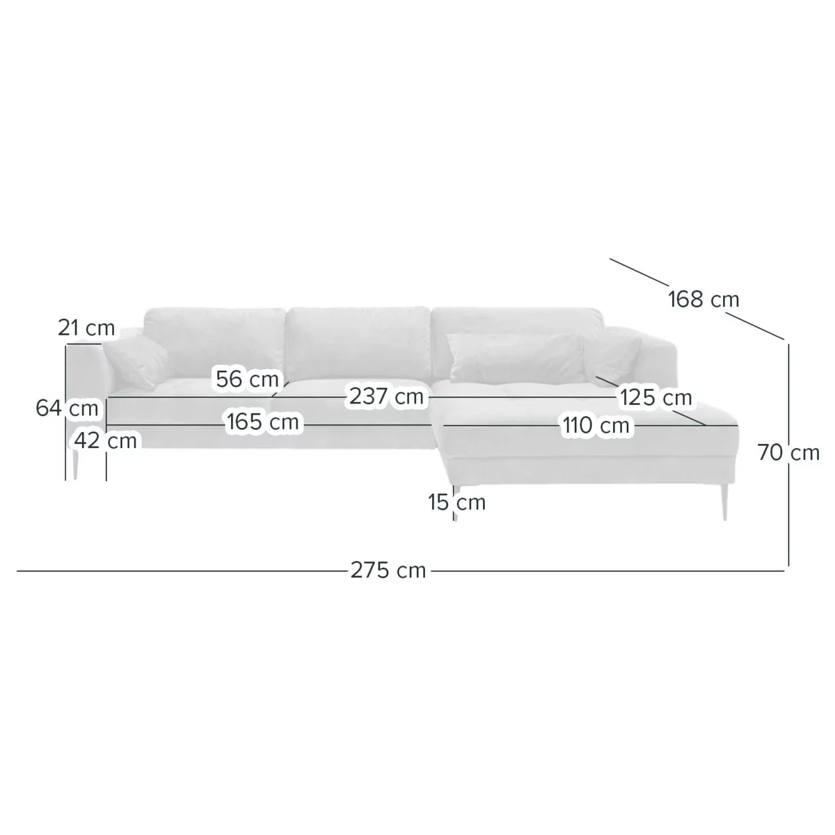 Nordic simple style family living room small apartment three double concubine corner cotton linen apartment fabric sofa