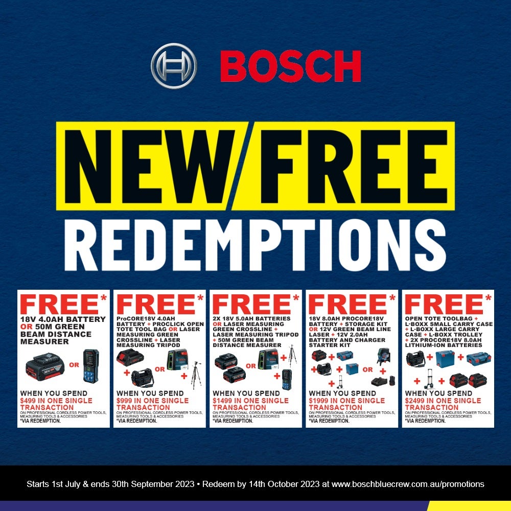 BOSCH Procore 18V Brushless 6 Piece 2 x 8.0Ah Combo Kit 0615990L26