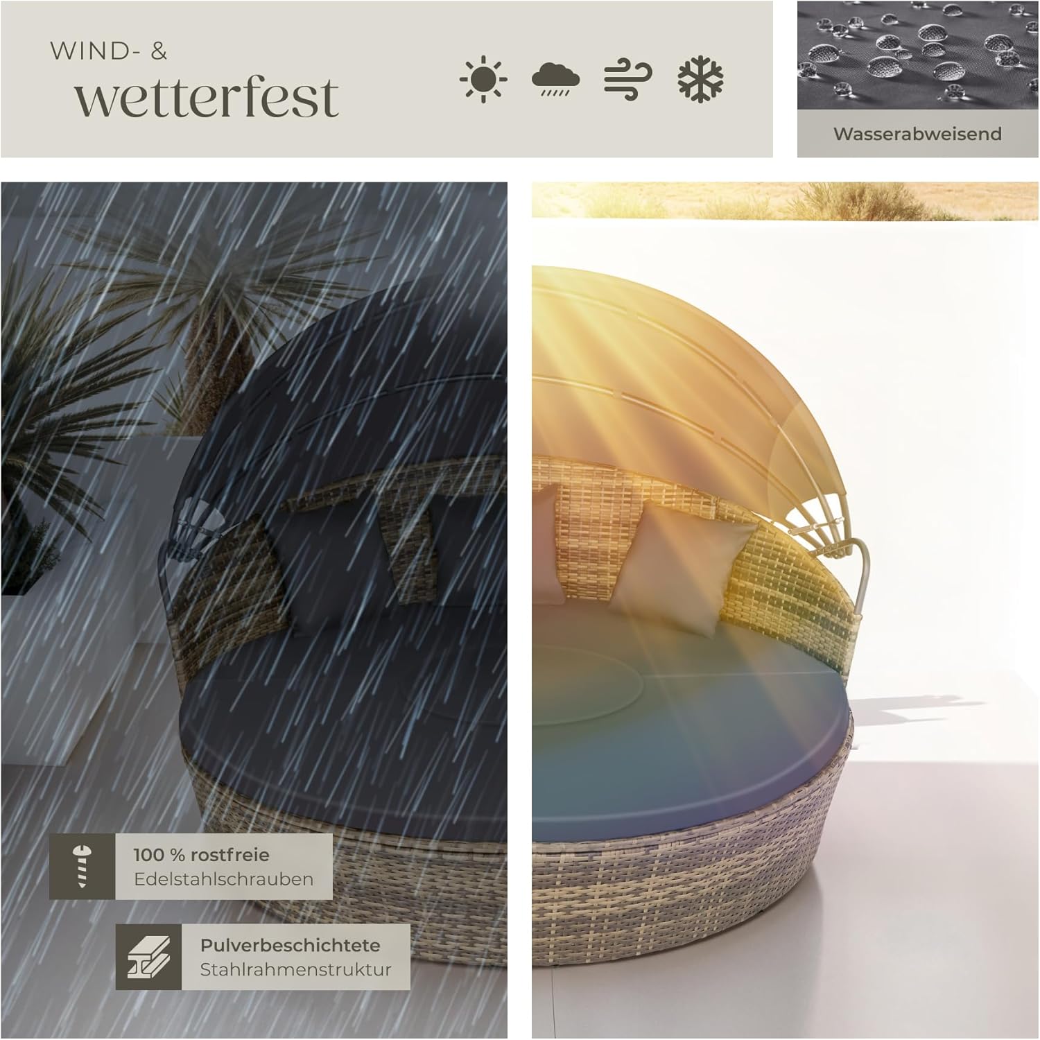 Lounge Shell Sun Island Outdoor Weatherproof