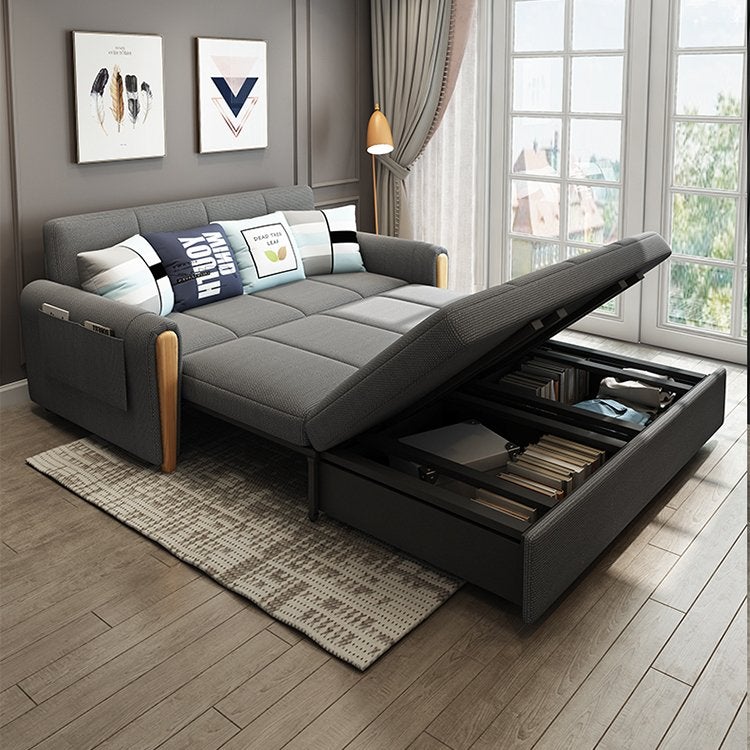 Multifunctional wooden folding sofa bed for home