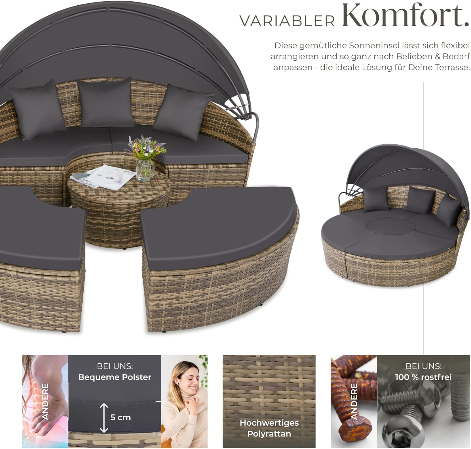 Lounge Shell Sun Island Outdoor Weatherproof