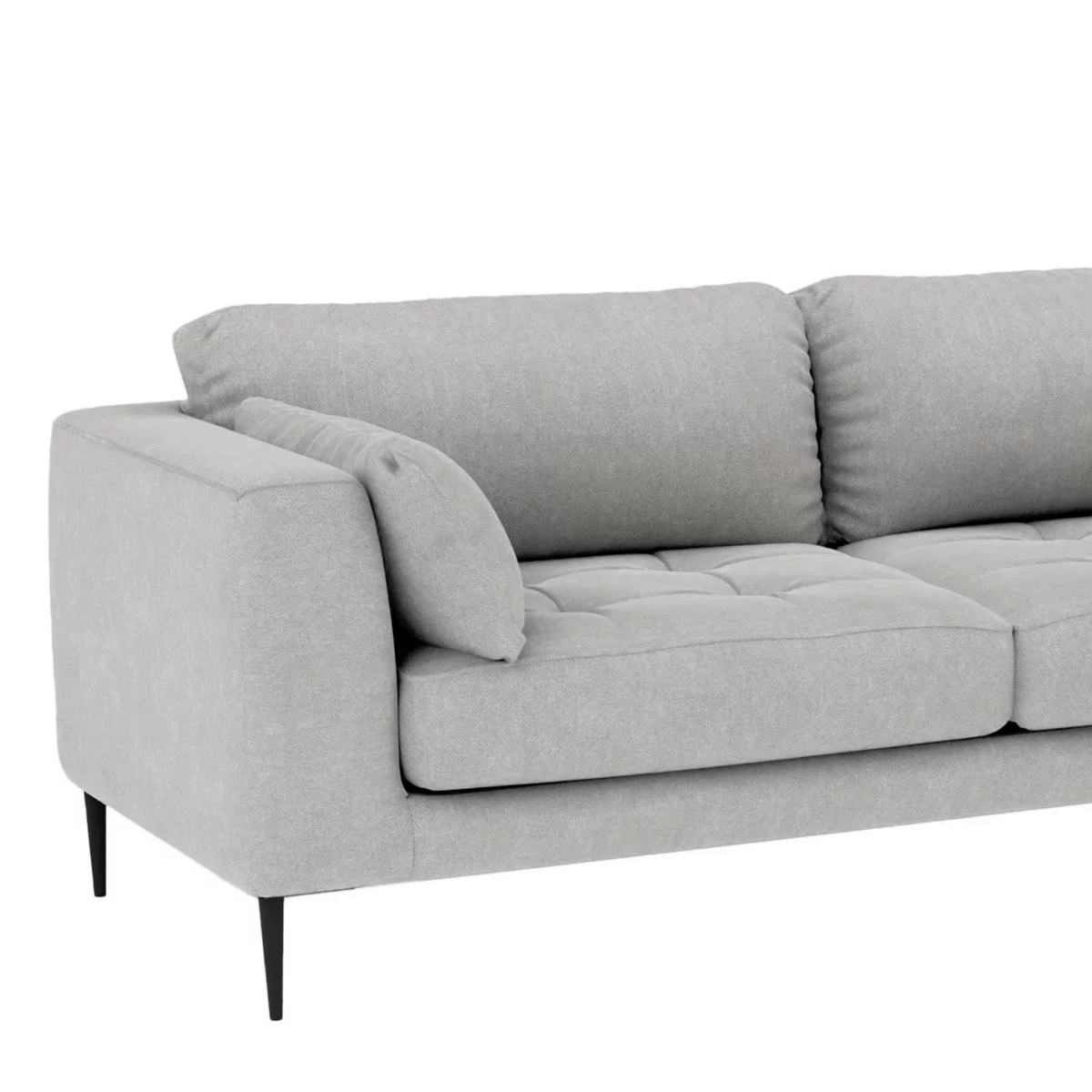 Nordic simple style family living room small apartment three double concubine corner cotton linen apartment fabric sofa