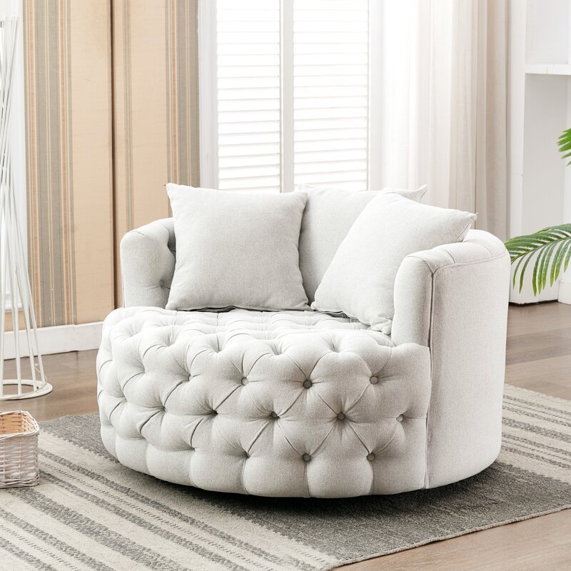Damis 42.5'' Wide Tufted Oversized Accent Chair