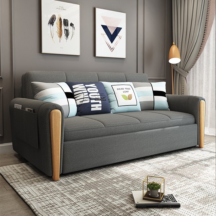 Multifunctional wooden folding sofa bed for home