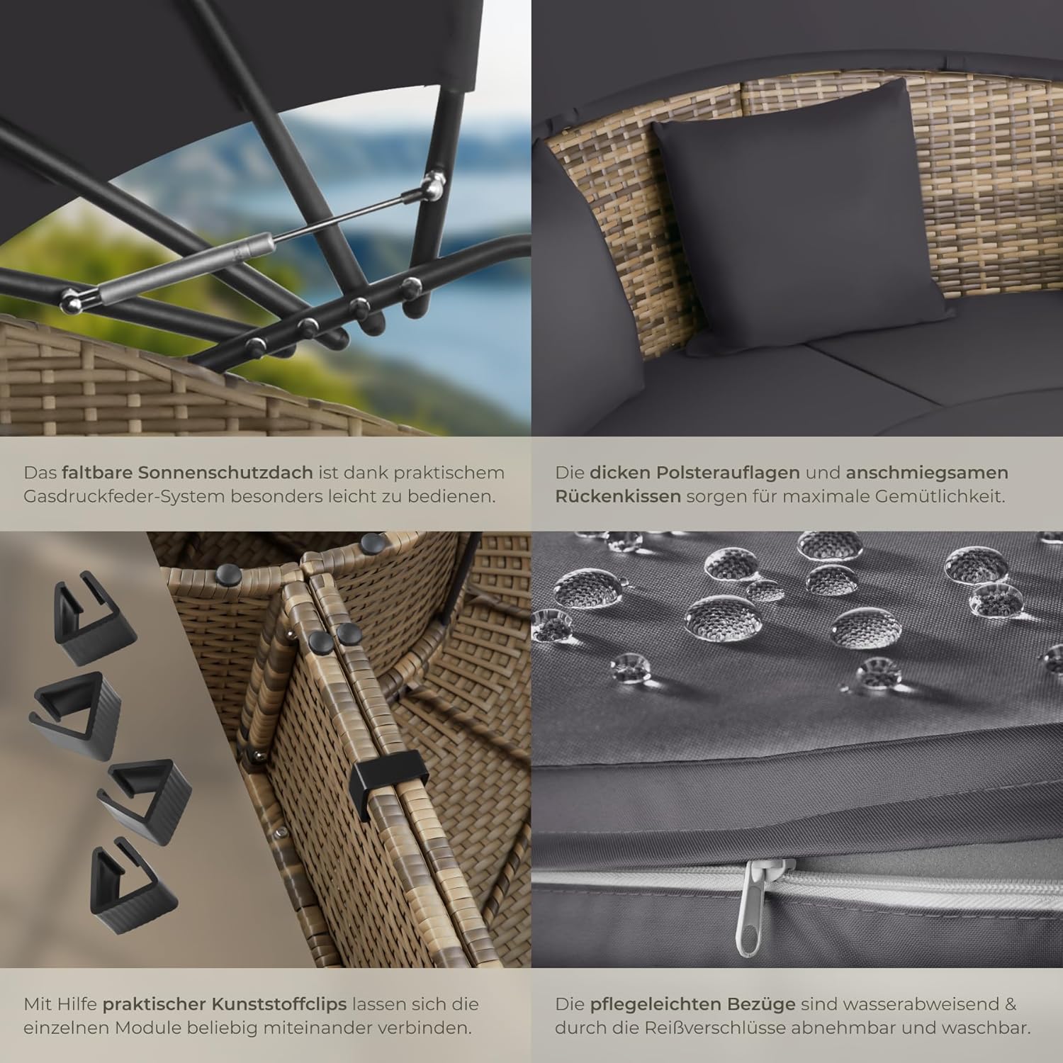 Lounge Shell Sun Island Outdoor Weatherproof