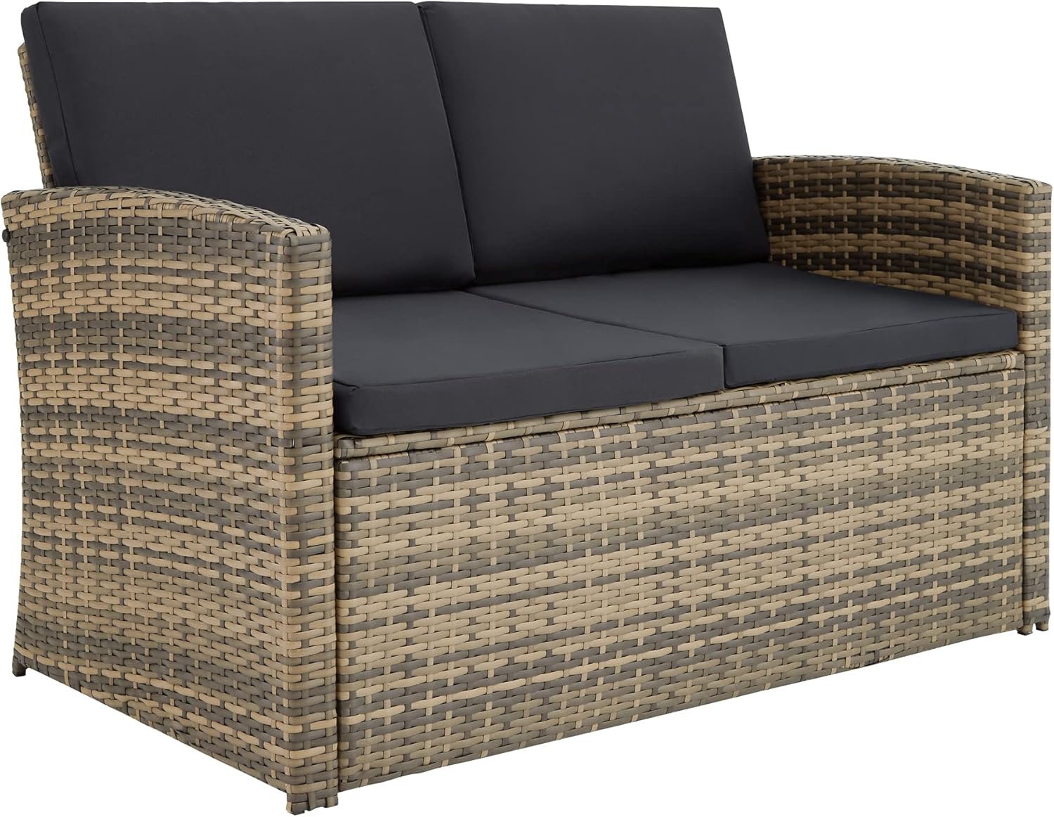 tectake Lounge Garden Furniture Set, Poly Rattan for the Garden, Furniture for the Balcony, 12-Piece Garden Lounge (Weatherproof), Dining Set with Outdoor Sofa, Armchair and Table for 4 People