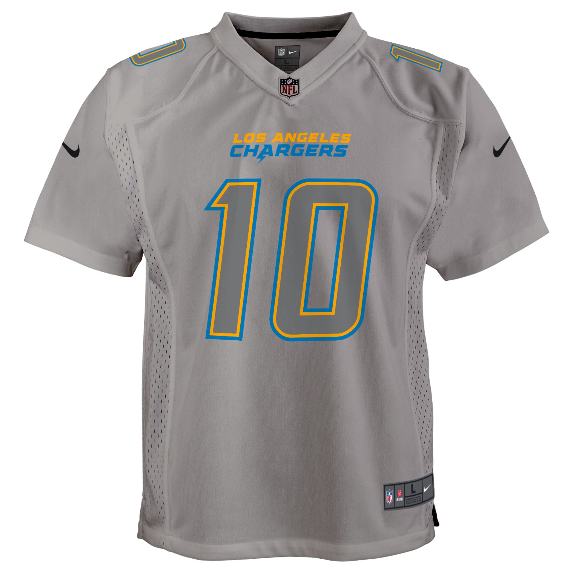 Justin Herbert Los Angeles ChargersYouth Atmosphere Game Jersey - Gray